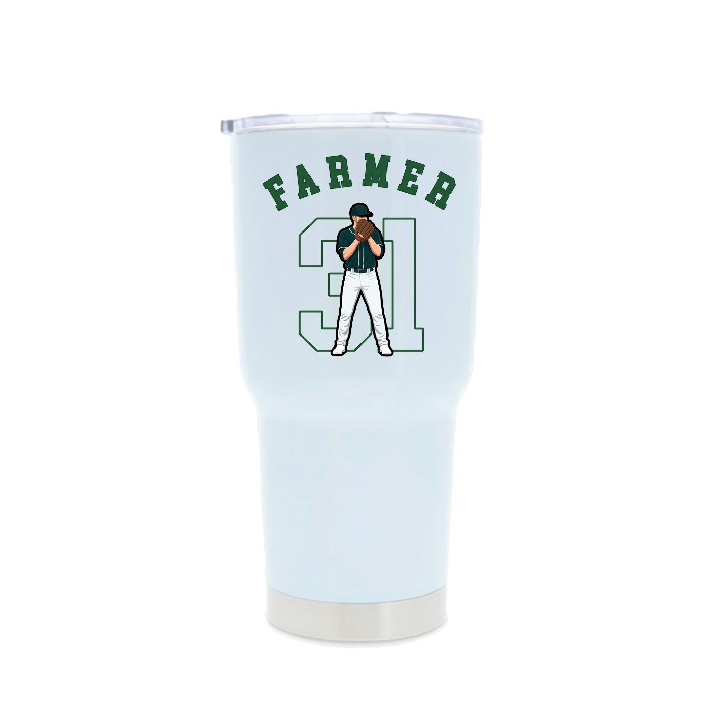 30oz Stainless Steel Tumbler — Shirsey Arch in White