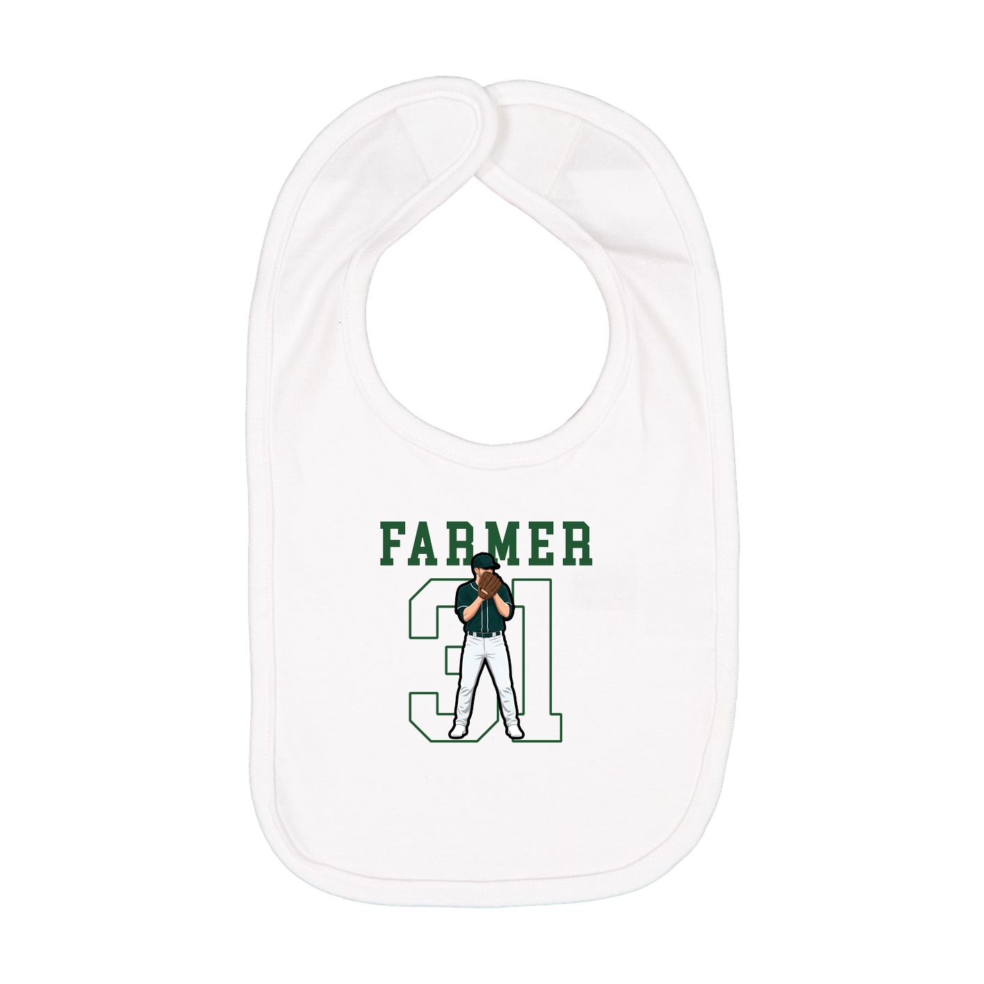 Infant Bib — Shirsey in White
