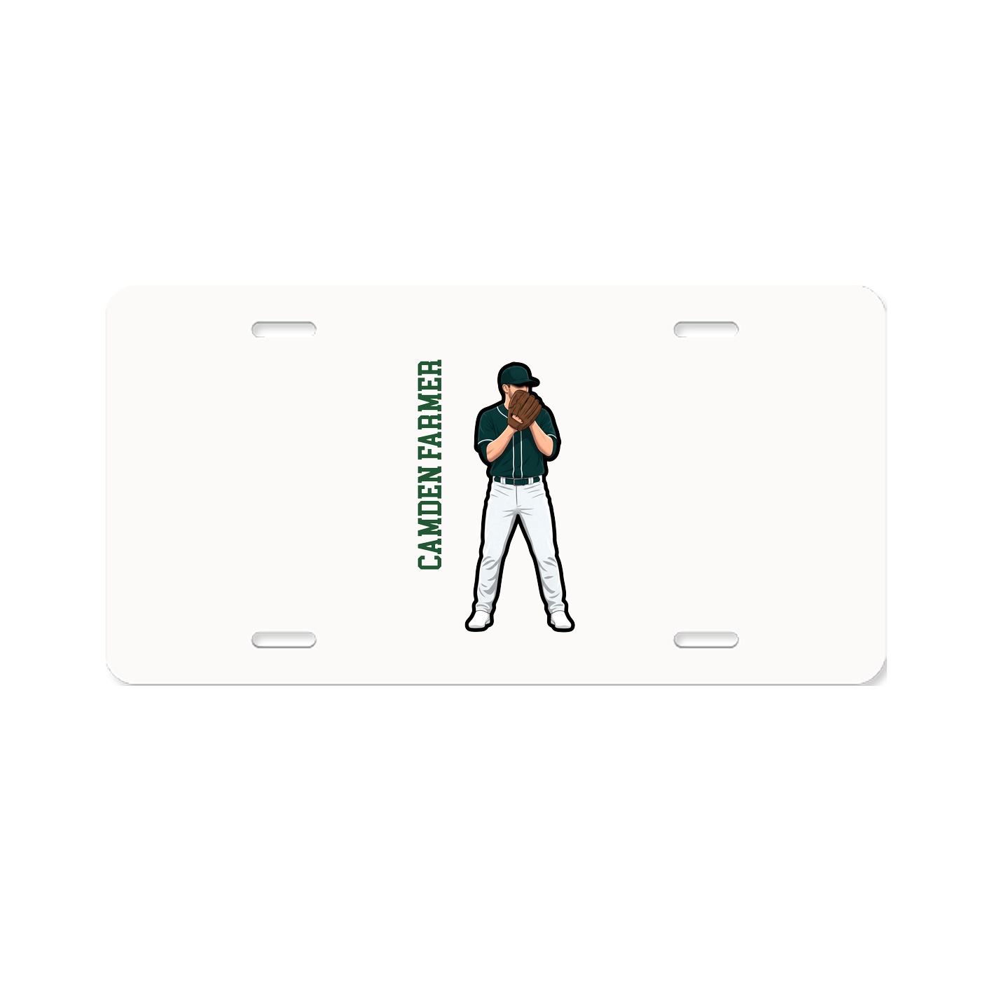 License Plate — Name Vertical in Classic