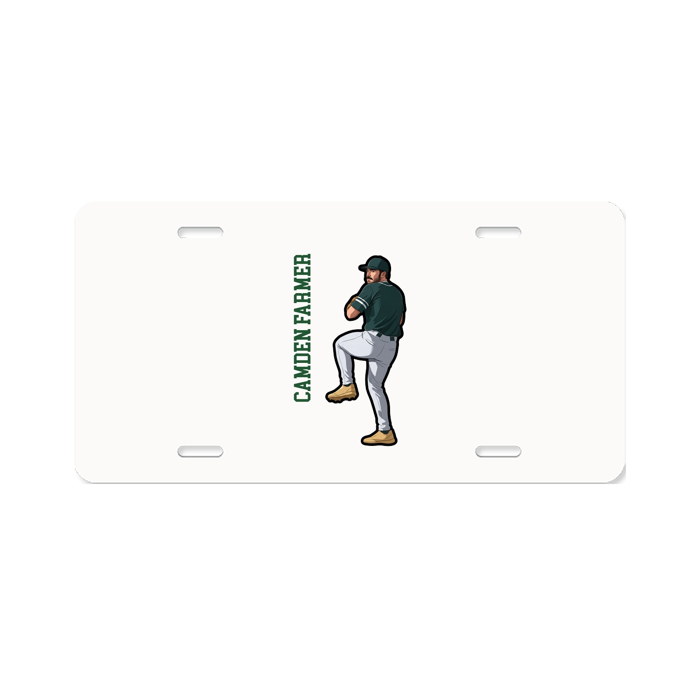 License Plate — Name Vertical in Classic