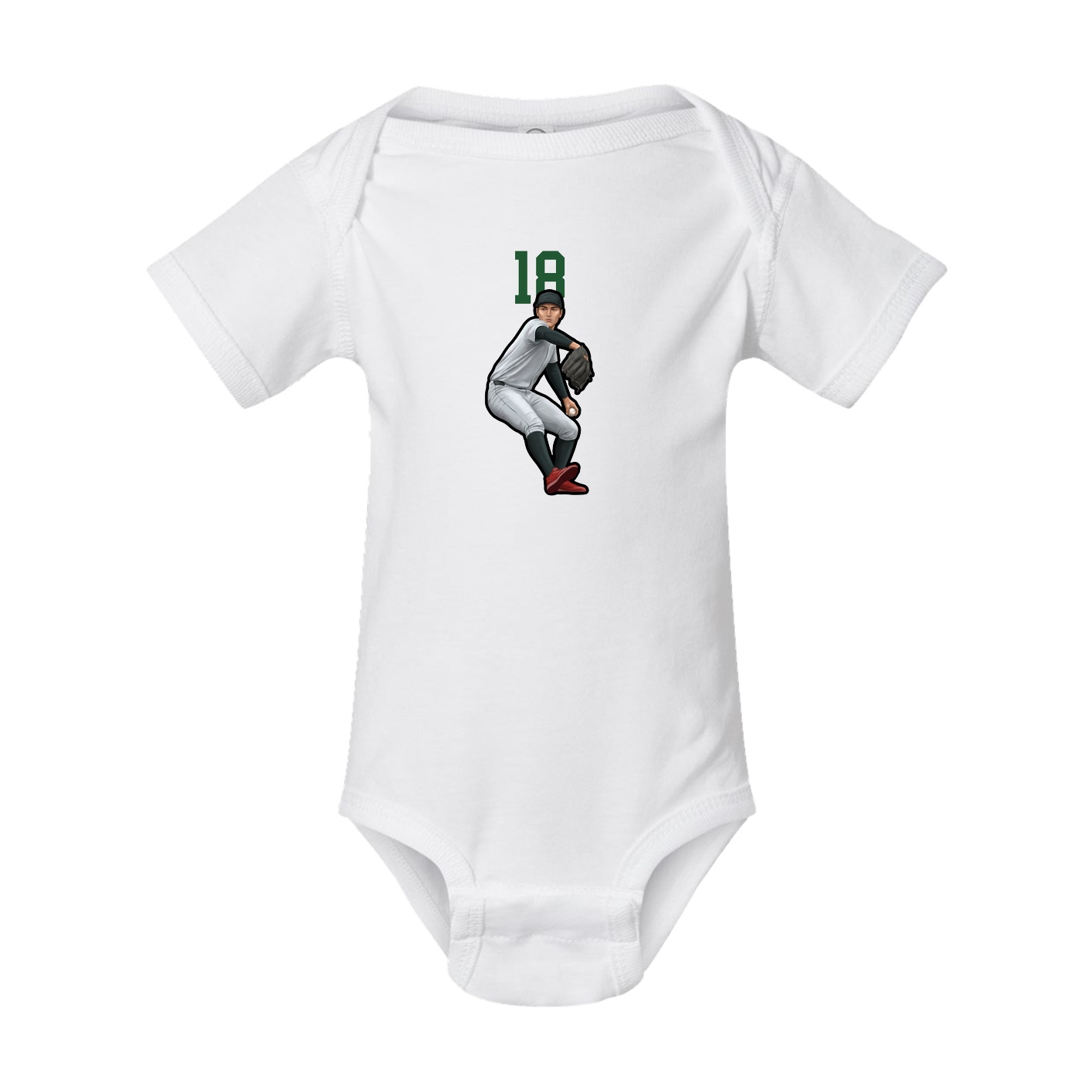 Baby Onesie — Number Top in White