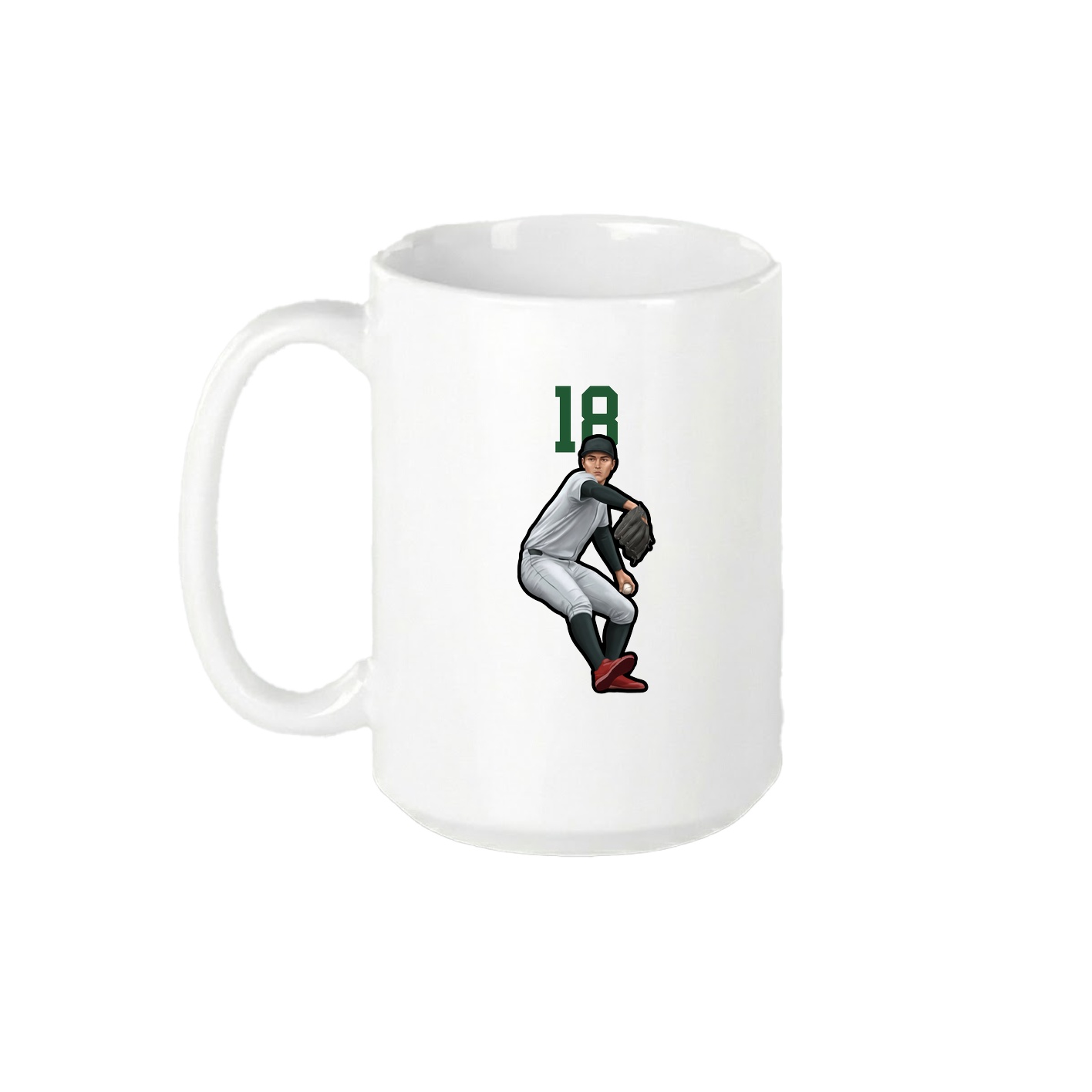 15oz Coffee Mug — Number Top in White