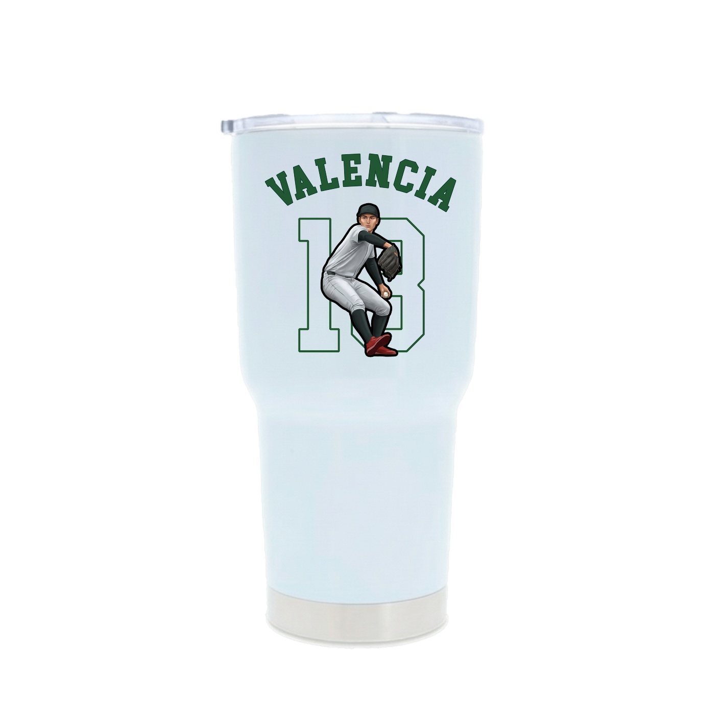 30oz Stainless Steel Tumbler — Shirsey Arch in White