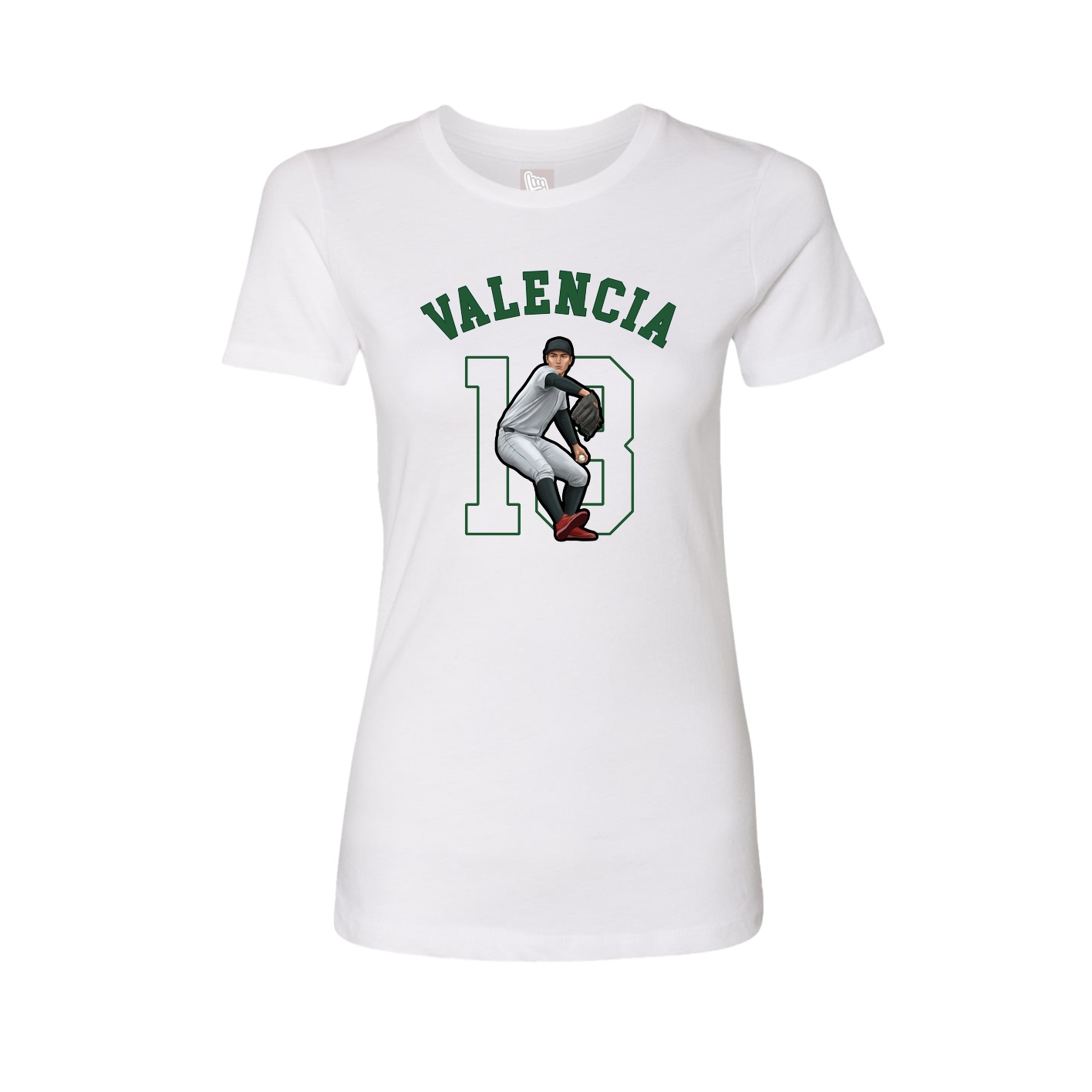 Fitted Women's Tee — Shirsey Arch in White
