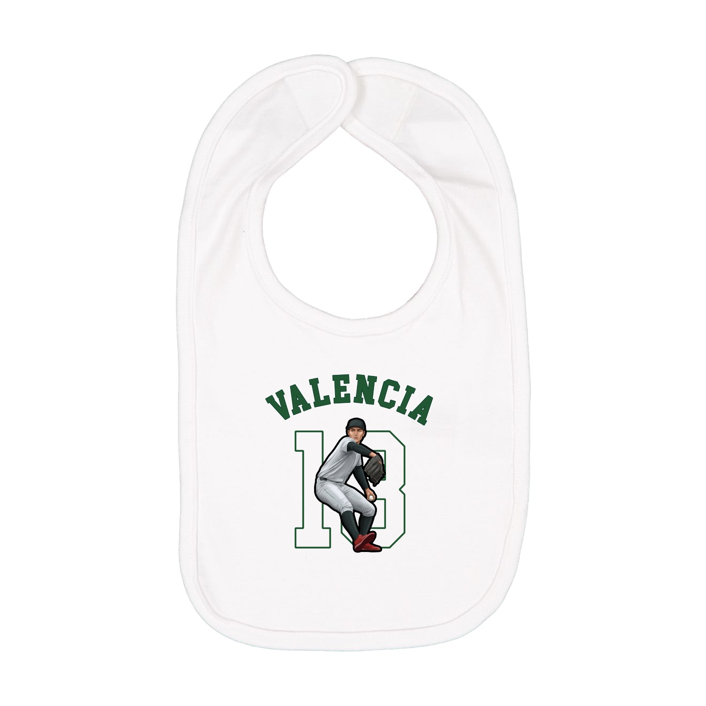 Infant Bib — Shirsey Arch in White