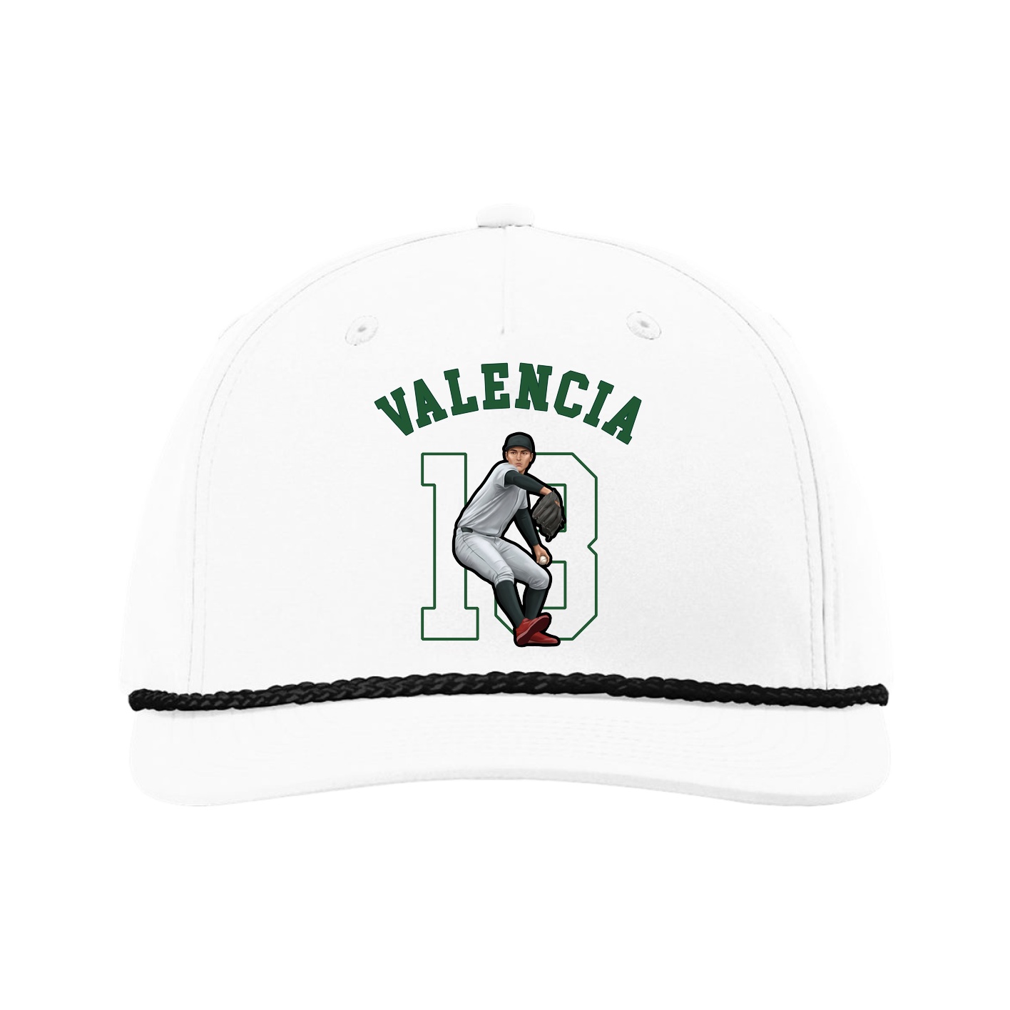 Five-Panel Classic Rope Cap — Shirsey Arch in White