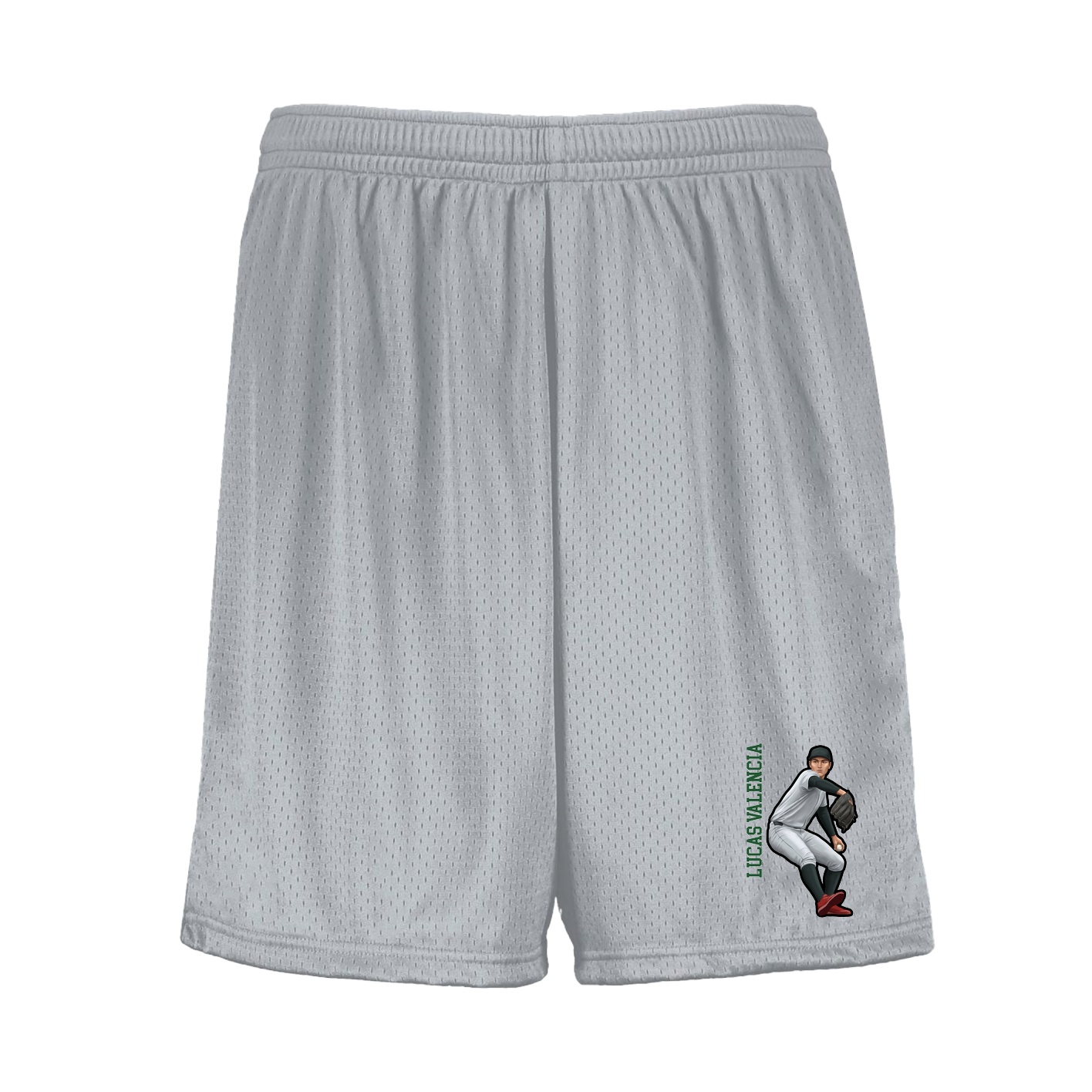 Shorts — Name Vertical in Silver