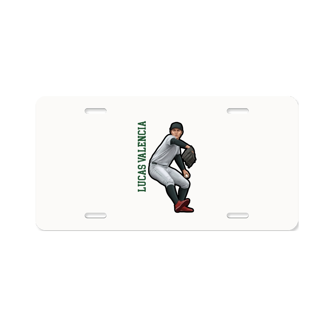 License Plate — Name Vertical in Classic