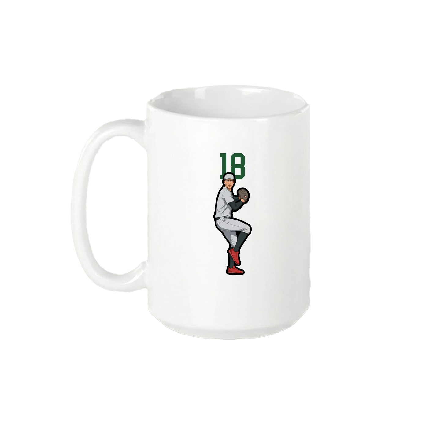 15oz Coffee Mug — Number Top in White