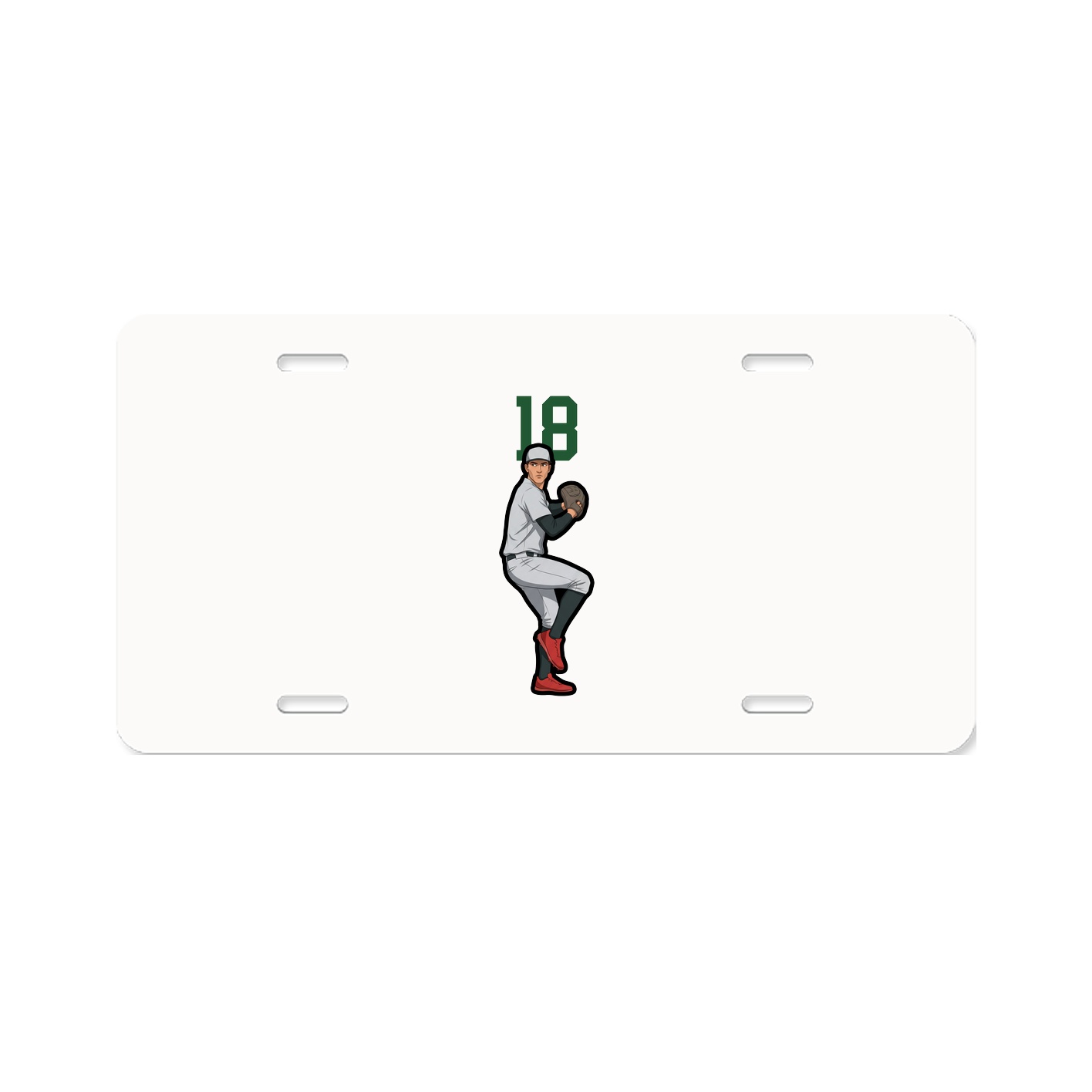 License Plate — Number Top in Classic