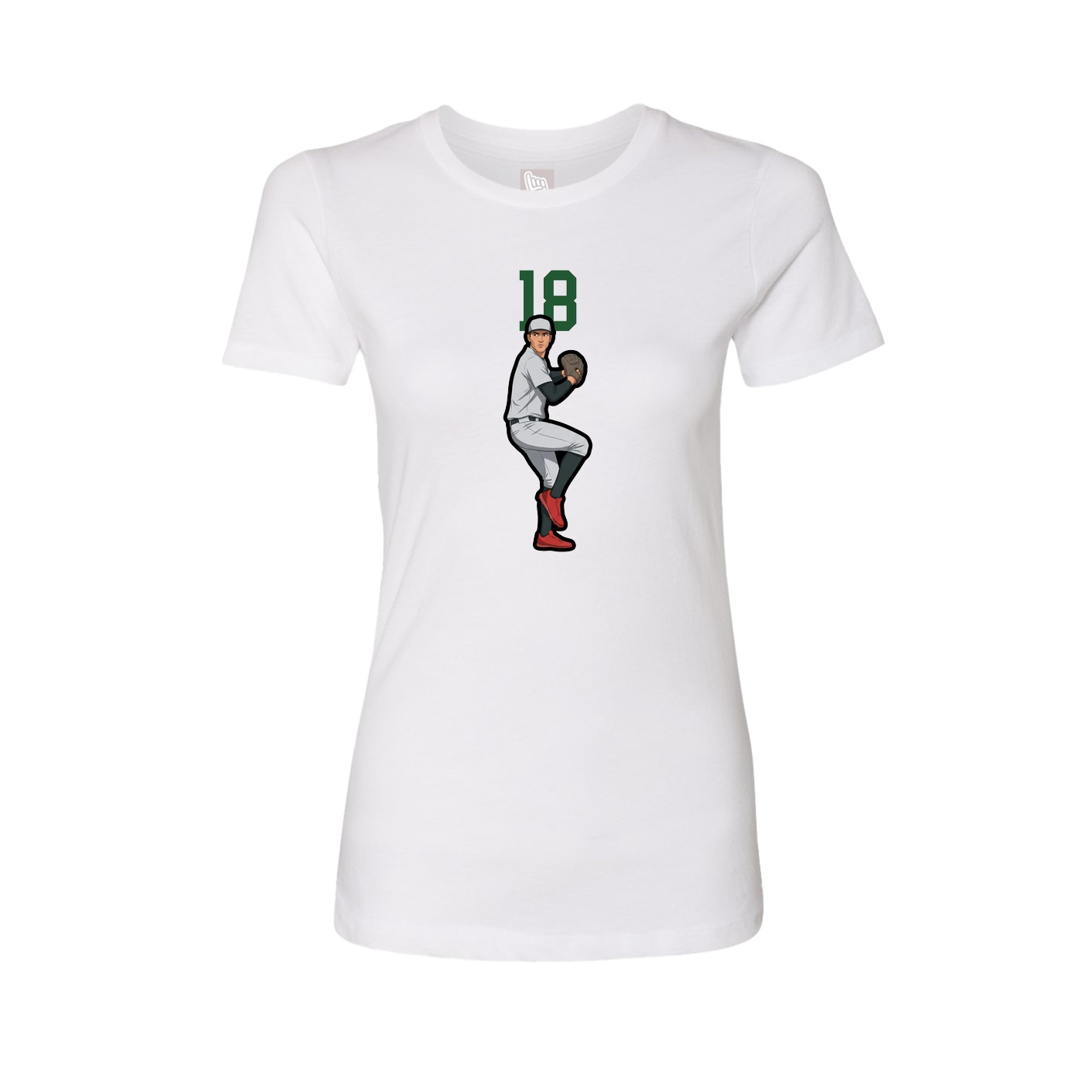 Fitted Women's Tee — Number Top in White