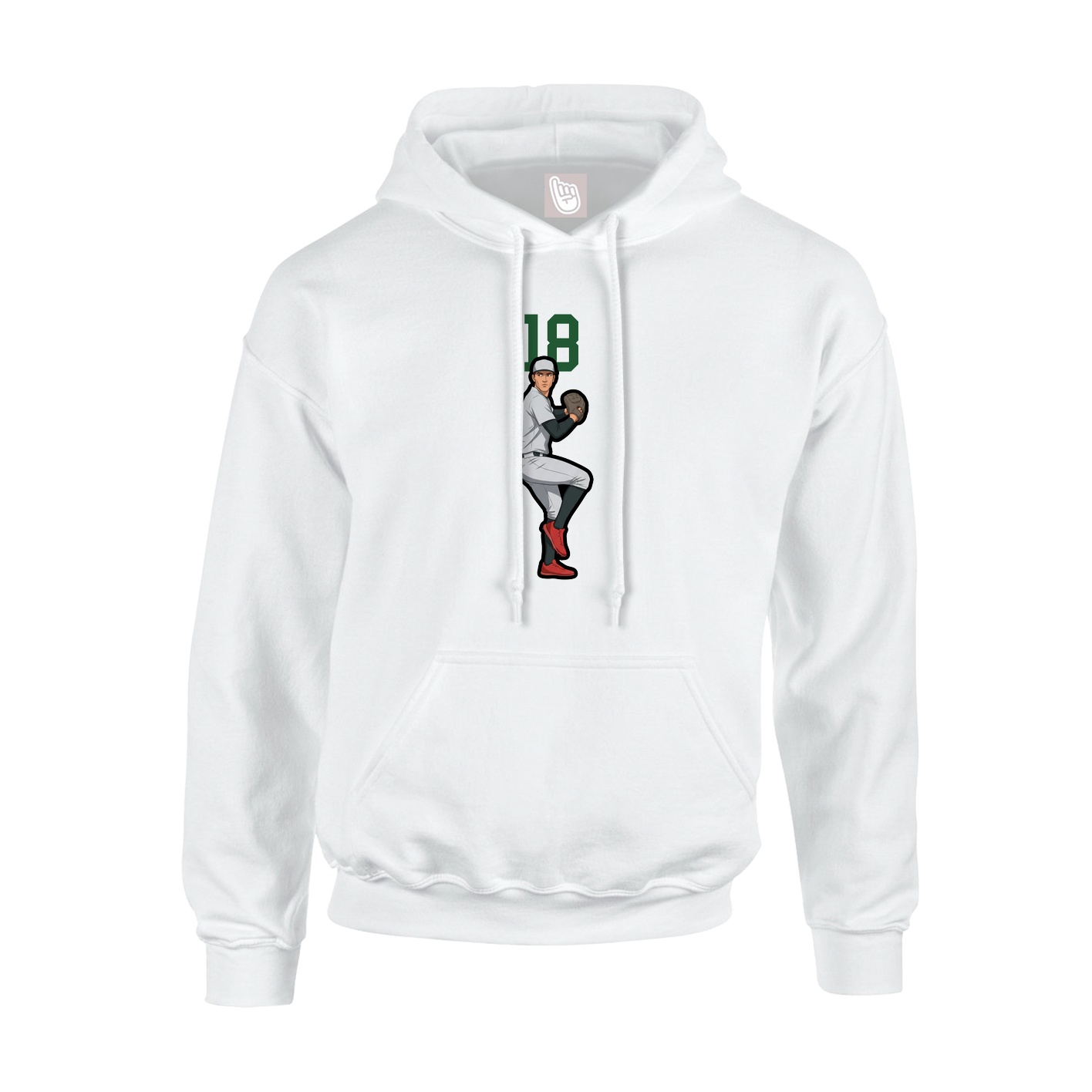 Hoodie — Number Top in White
