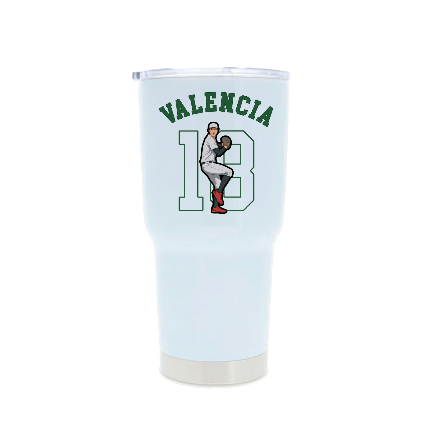 30oz Stainless Steel Tumbler — Shirsey Arch in White