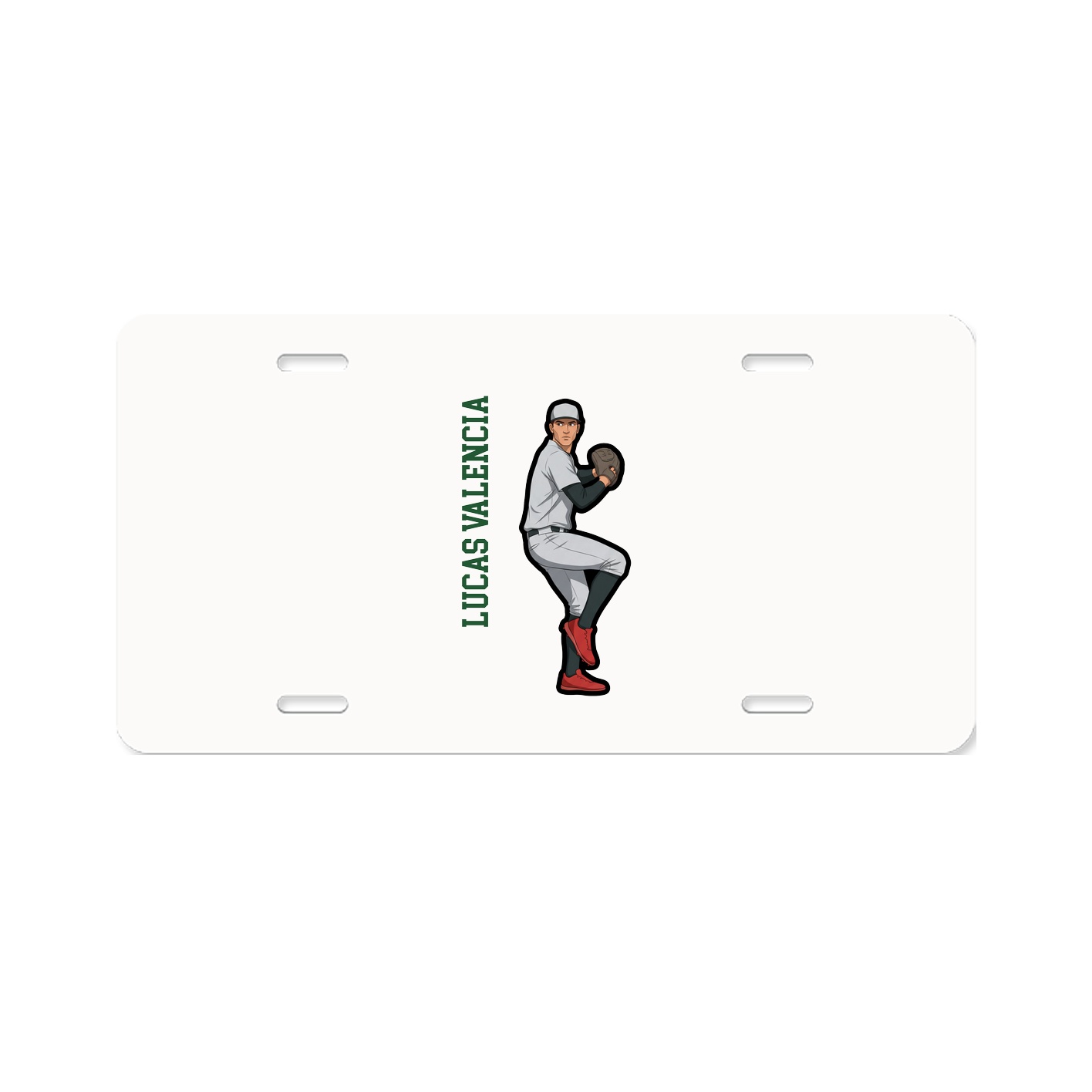 License Plate — Name Vertical in Classic