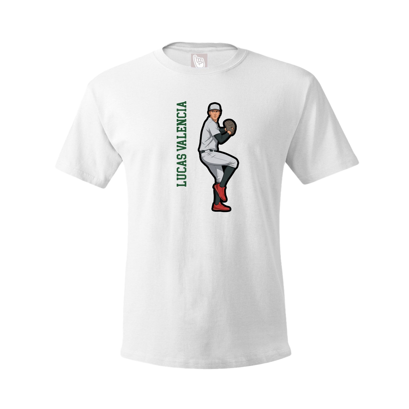 Tee — Name Vertical in White