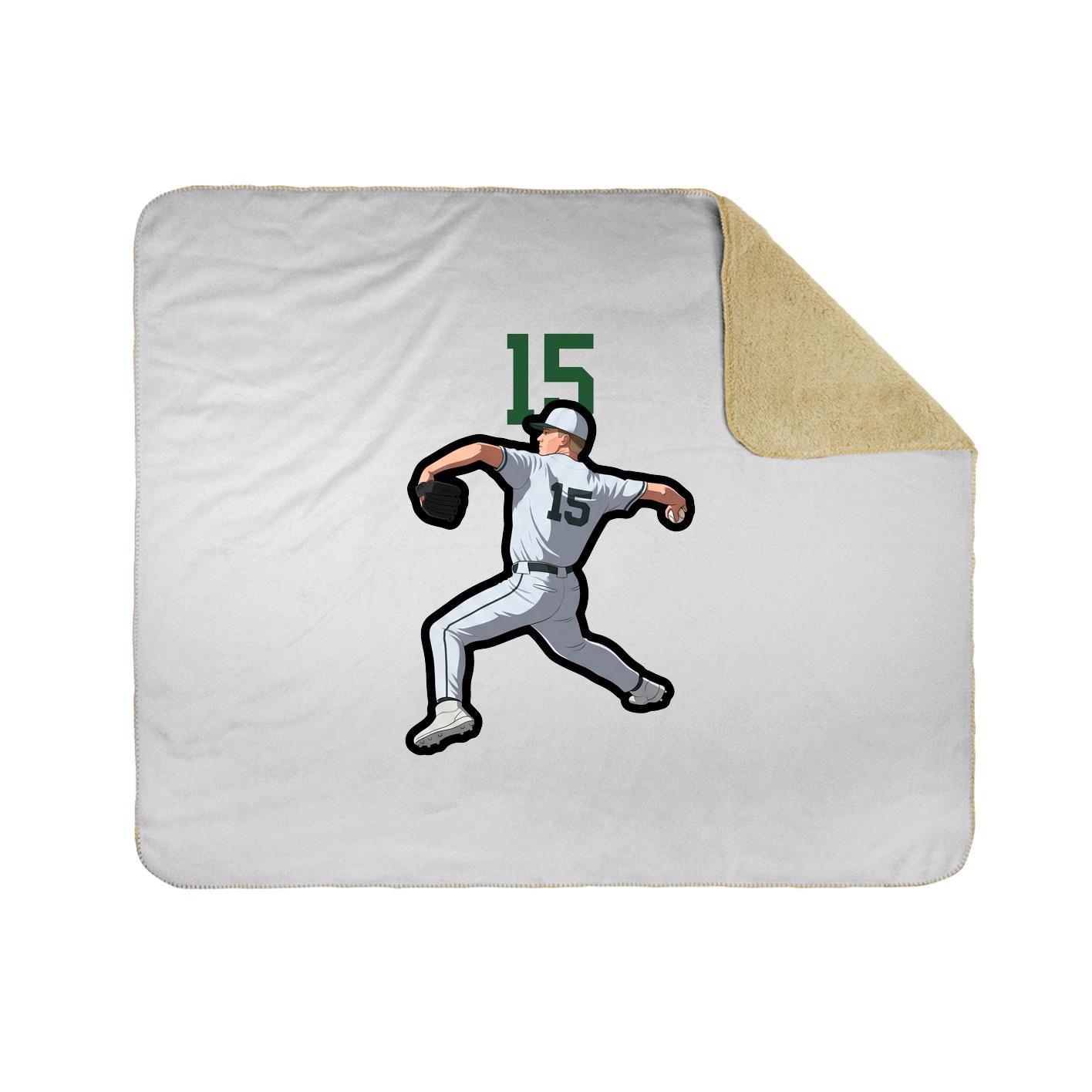 Throw Blanket — Number Top in White