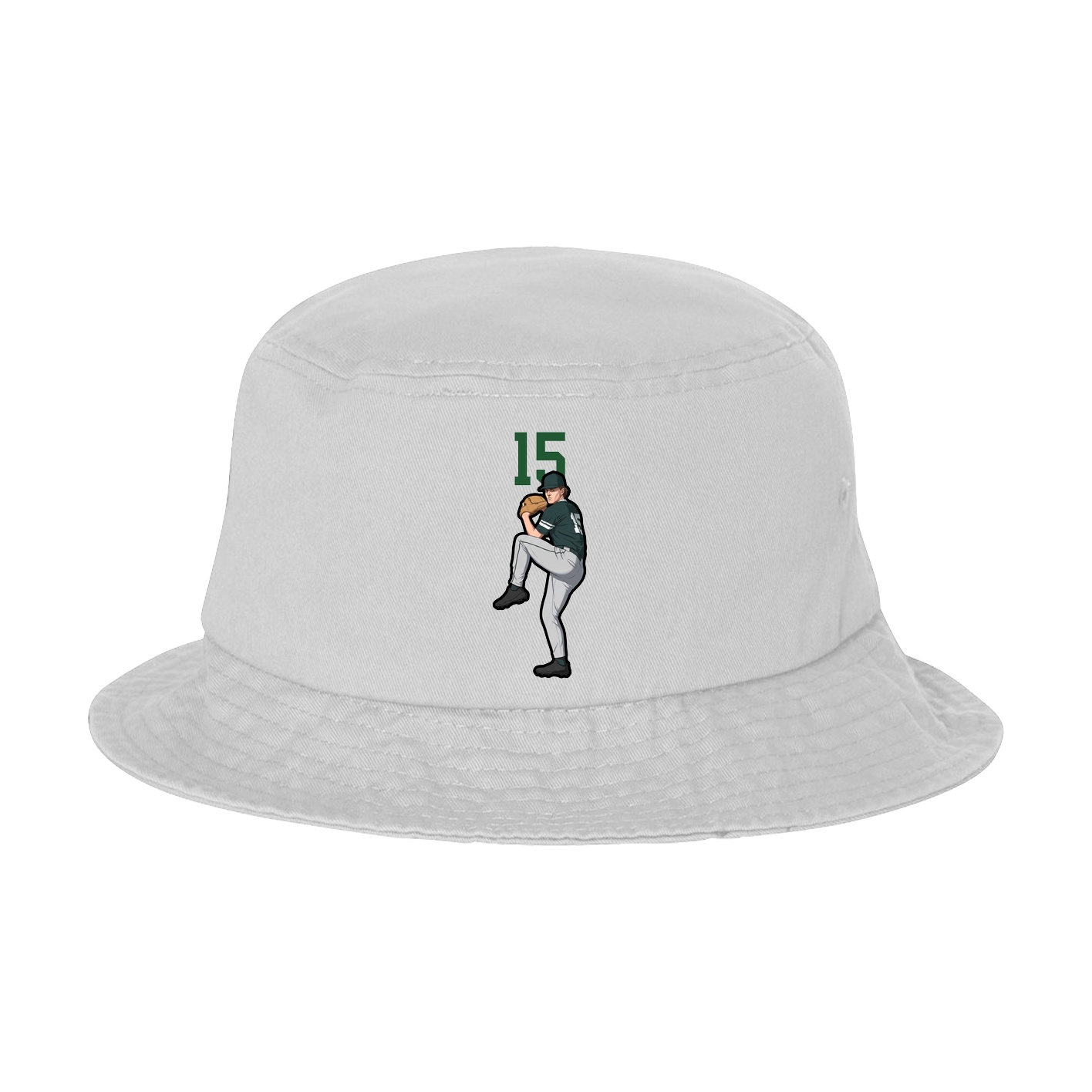 Bucket Cap — Number Top in White
