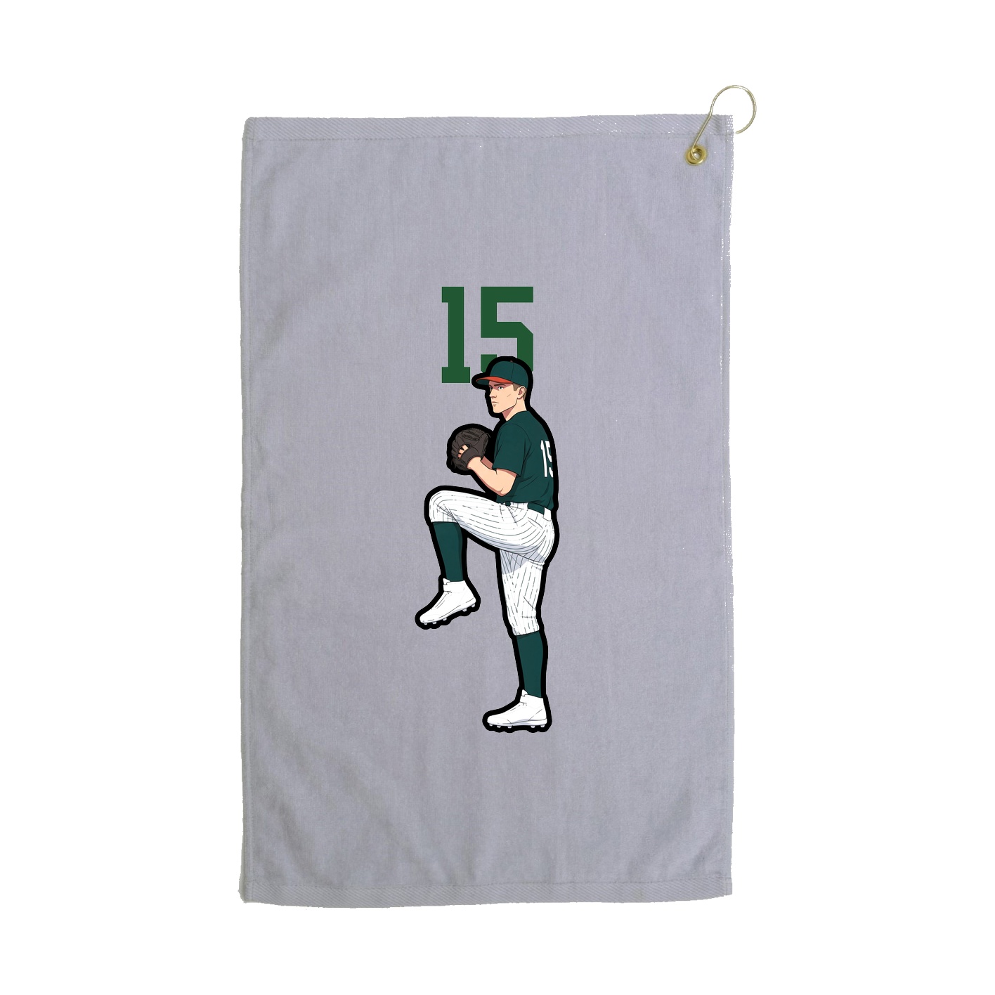 Golf Towel — Number Top in Grey