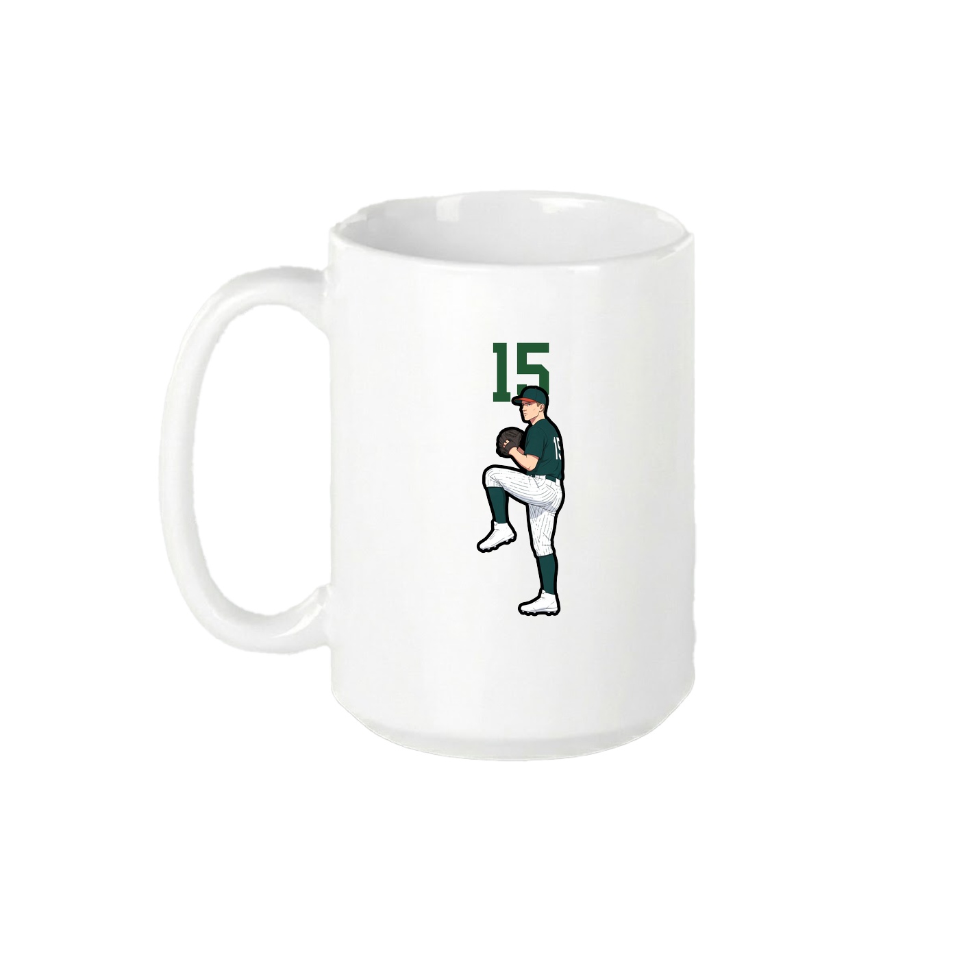 15oz Coffee Mug — Number Top in White
