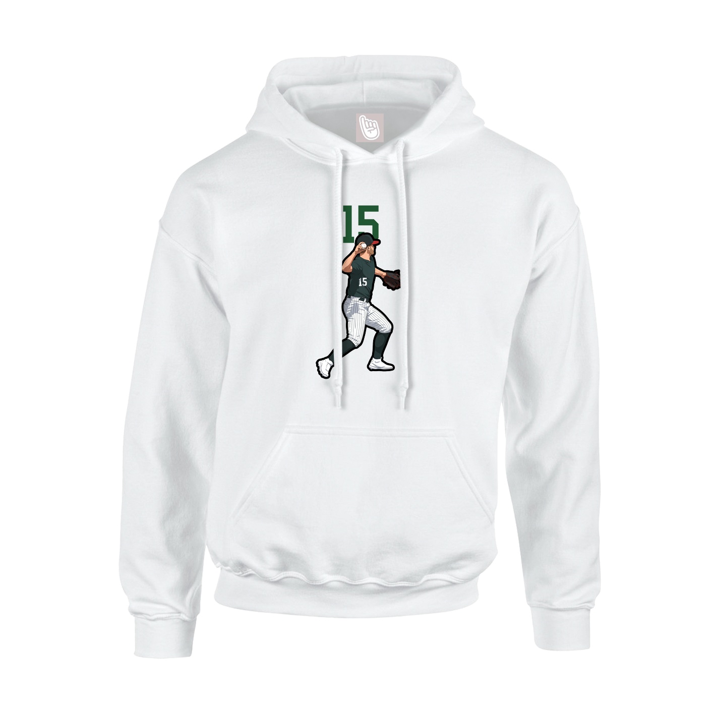 Hoodie — Number Top in White