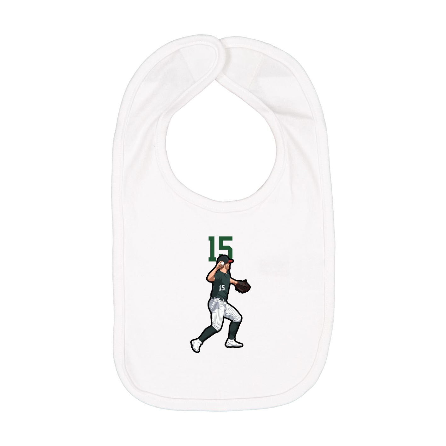 Infant Bib — Number Top in White