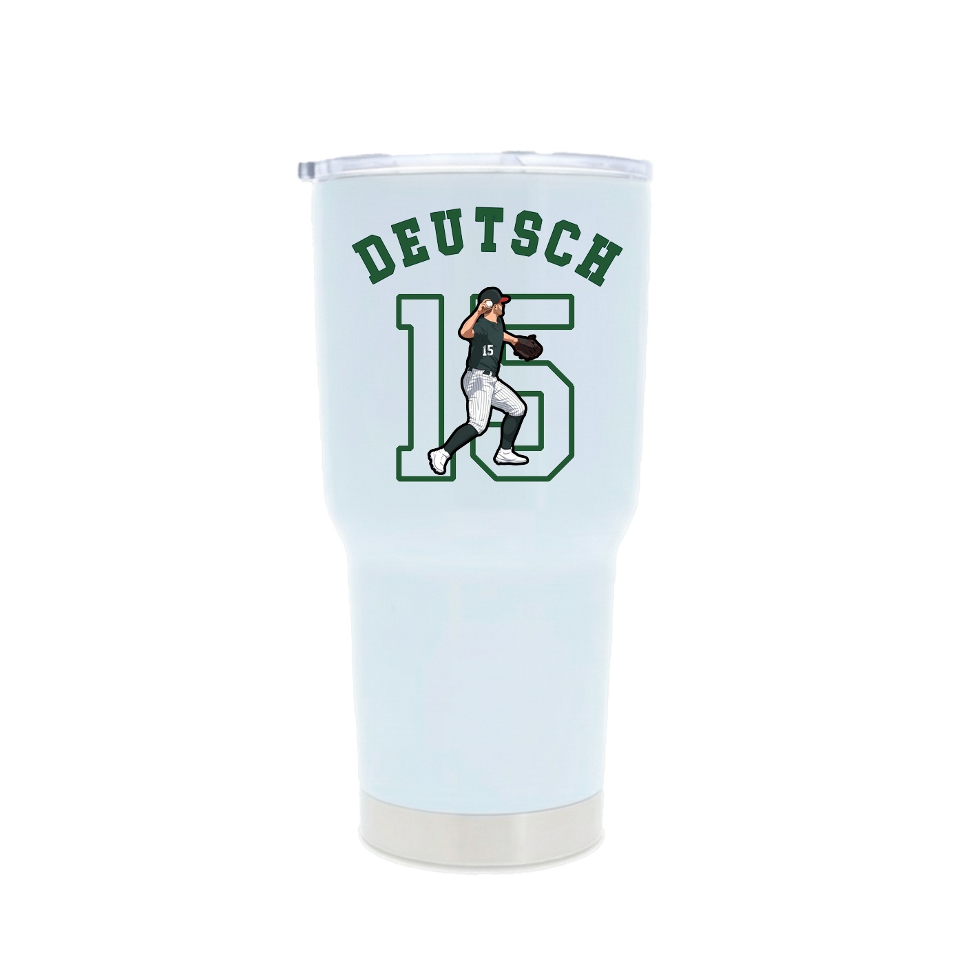 30oz Stainless Steel Tumbler — Shirsey Arch in White