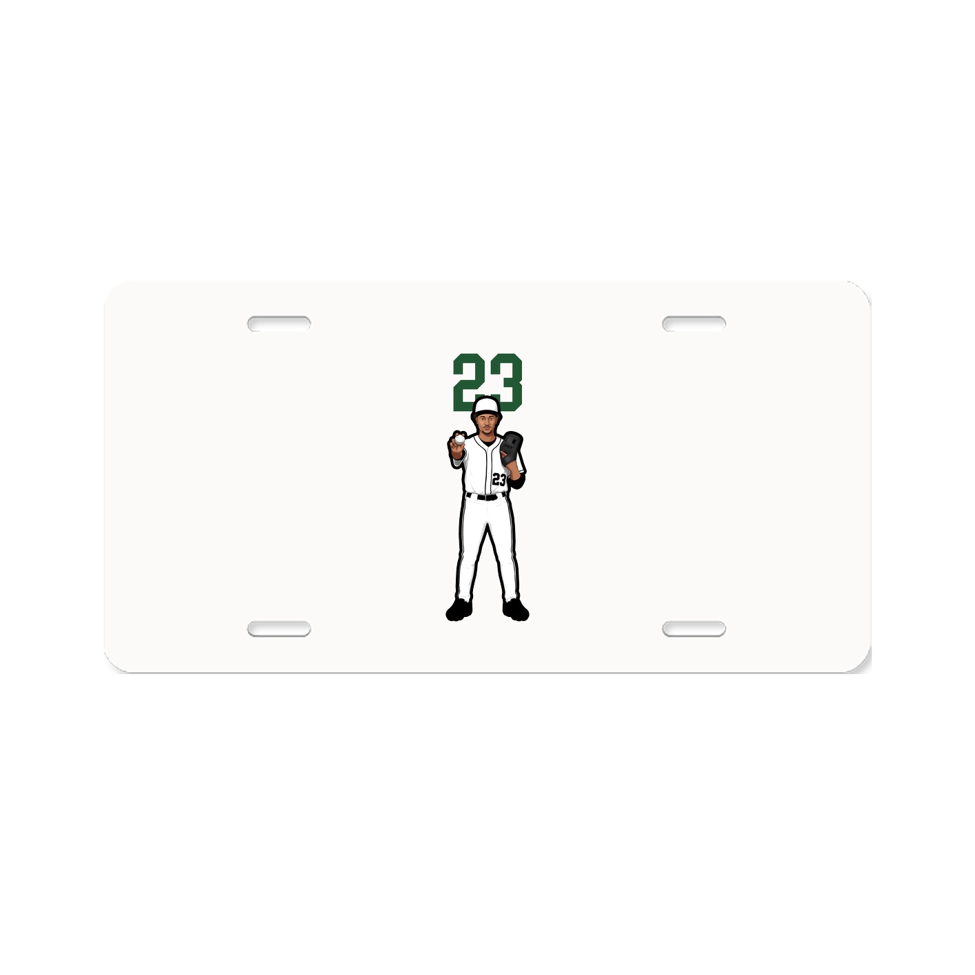 License Plate — Number Top in Classic