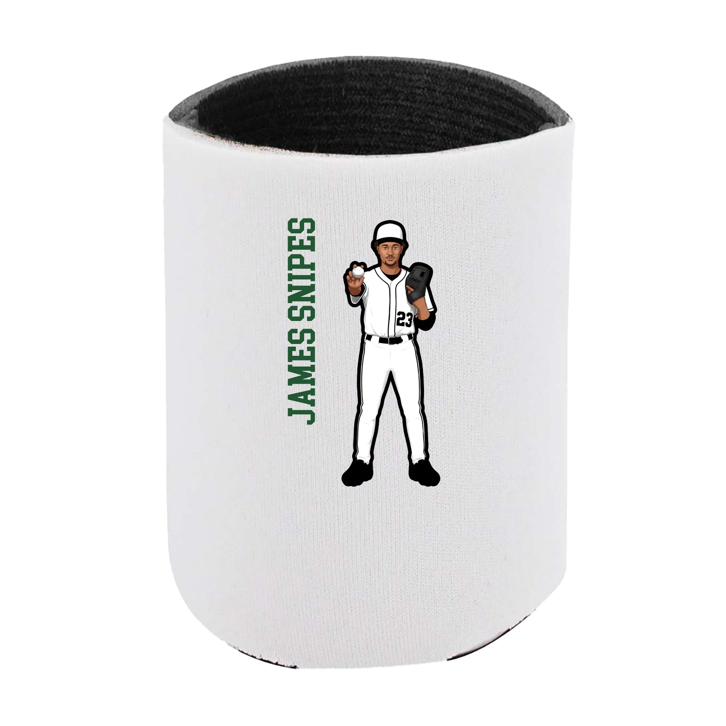 Can Holder — Name Vertical in White