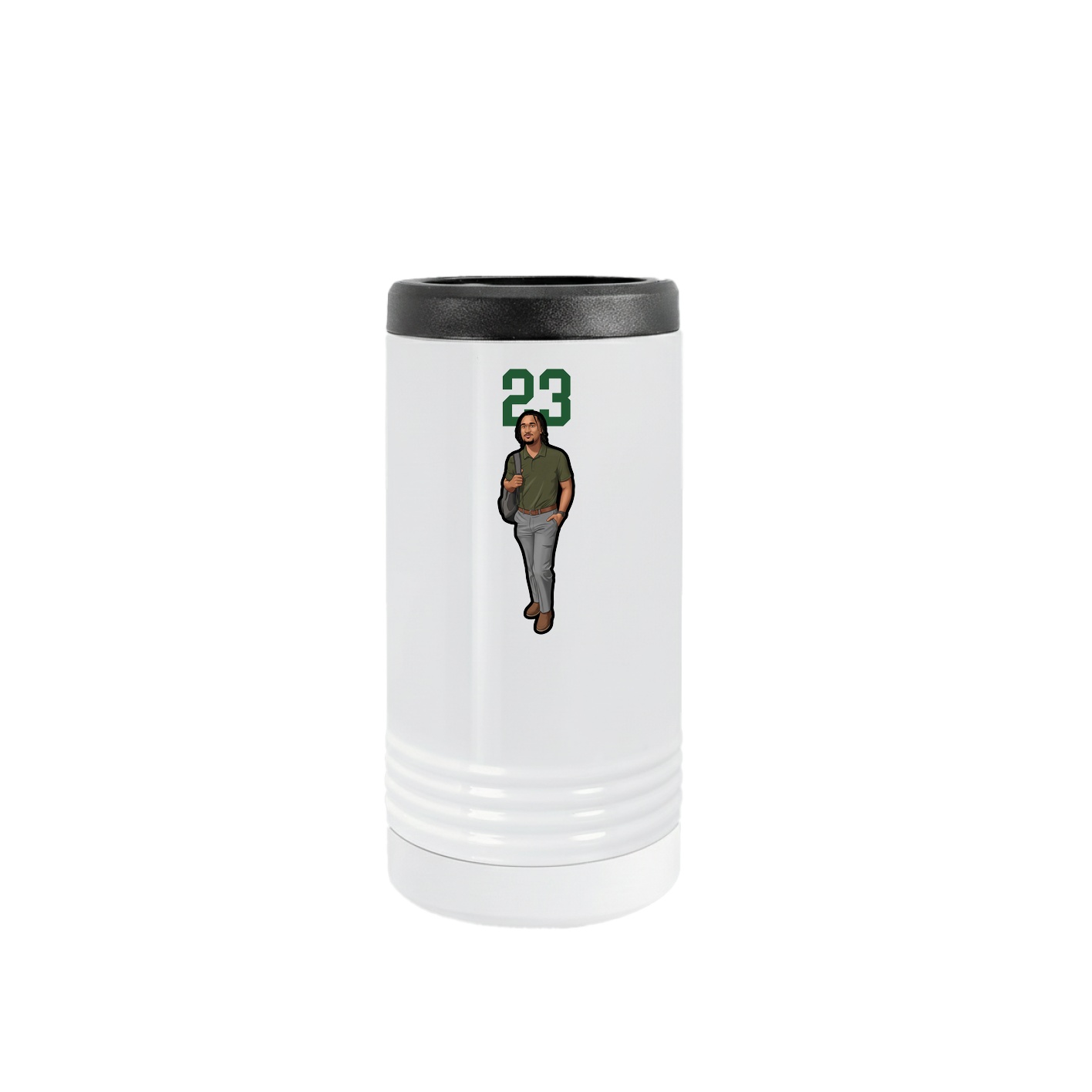 Slim Beverage Holder — Number Top in White