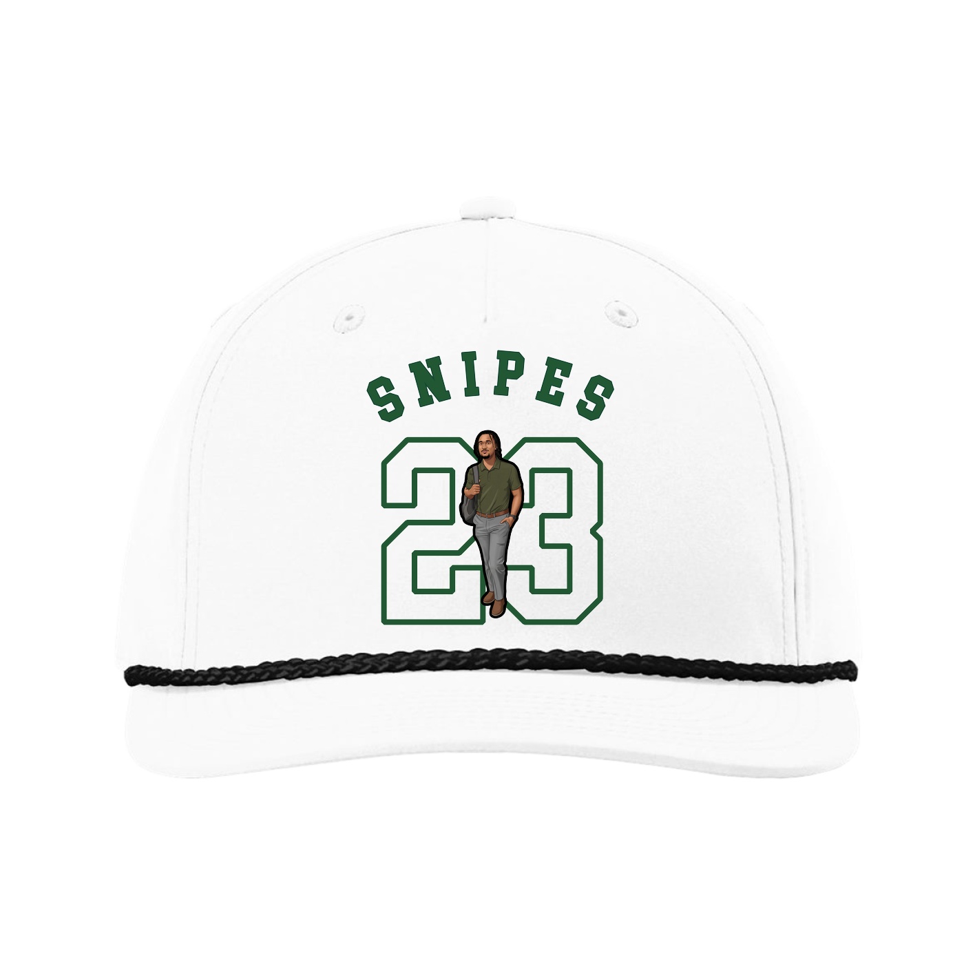 Five-Panel Classic Rope Cap — Shirsey Arch in White