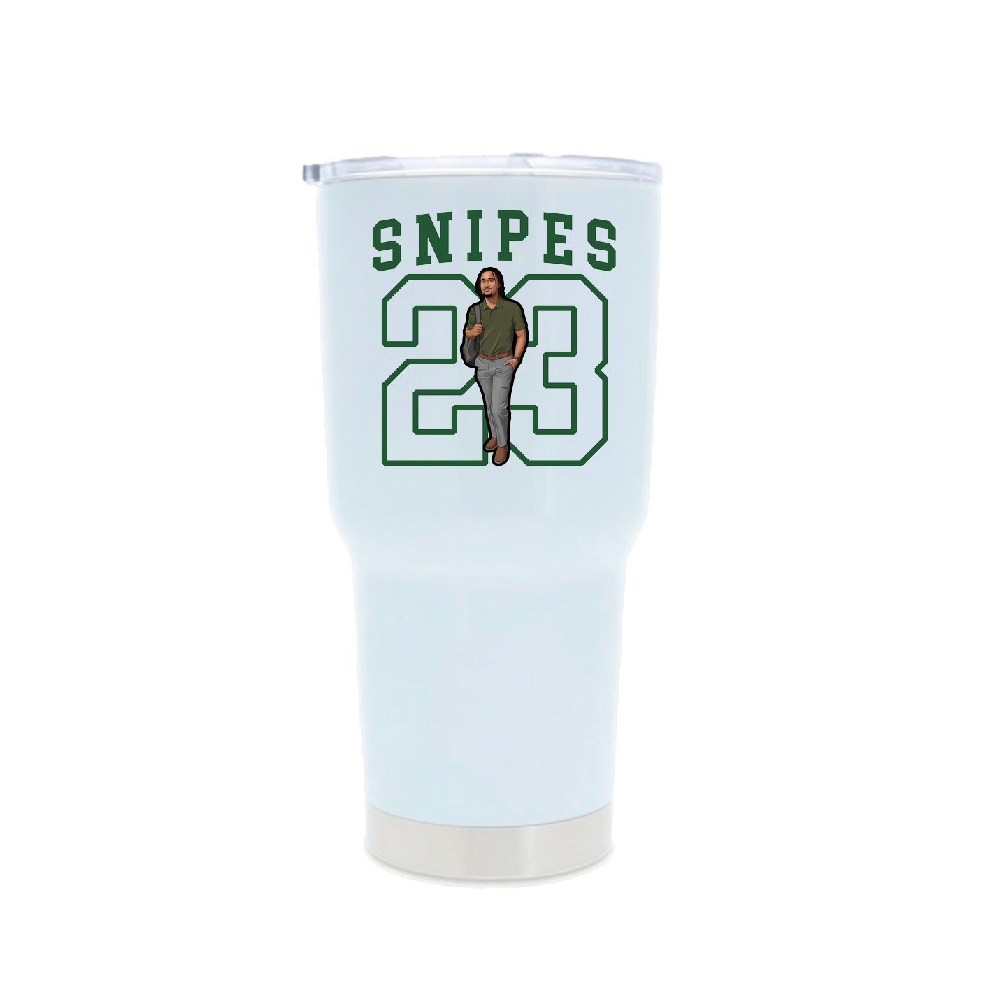 30oz Stainless Steel Tumbler — Shirsey in White