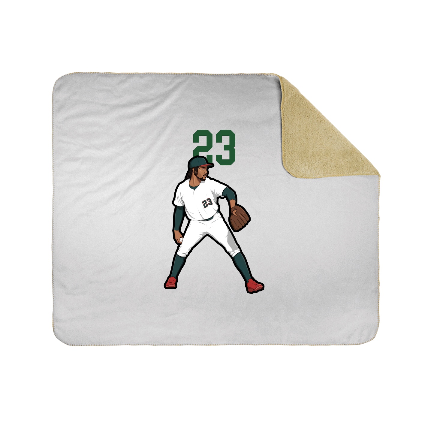 Throw Blanket — Number Top in White