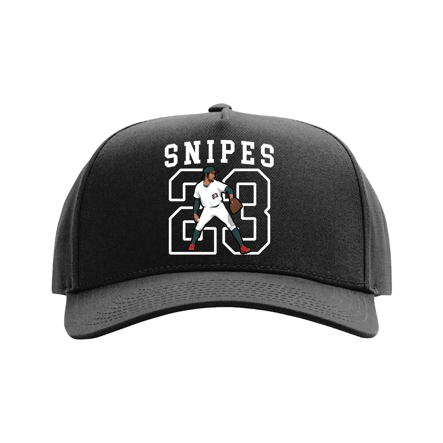 Full Fabric Five-Panel Champ Cap — Shirsey in Black