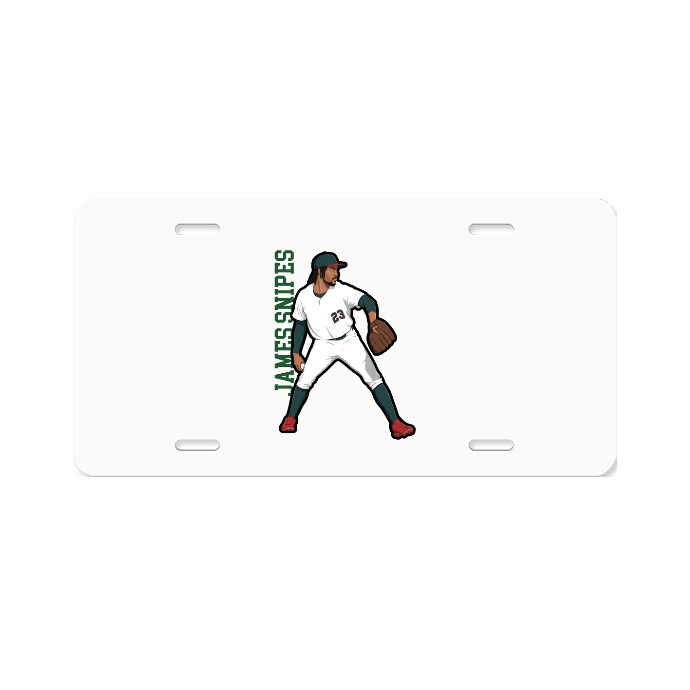 License Plate — Name Vertical in Classic