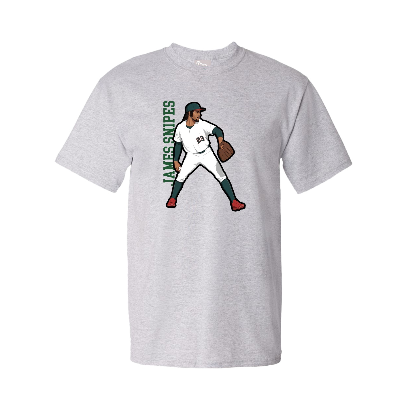 Tee — Name Vertical in Grey