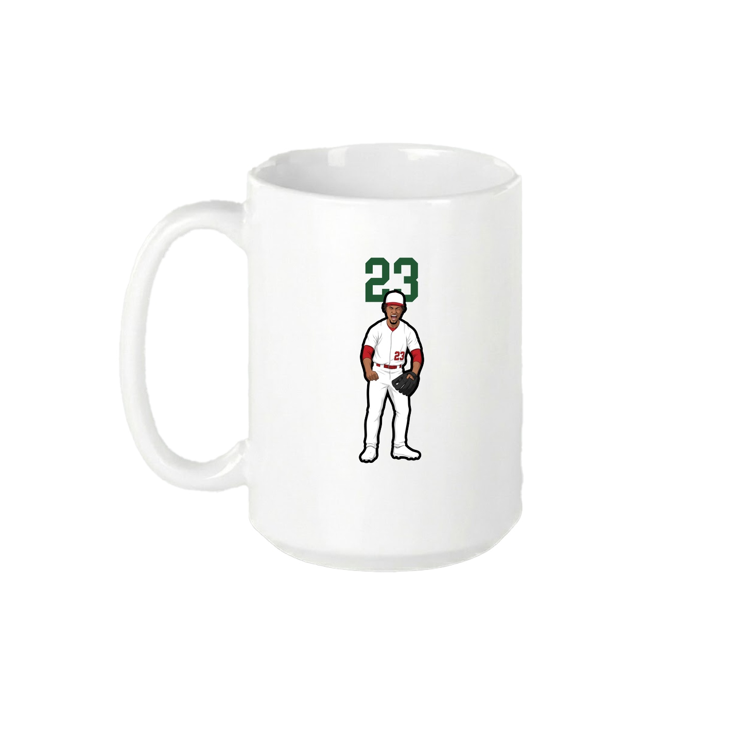 15oz Coffee Mug — Number Top in White
