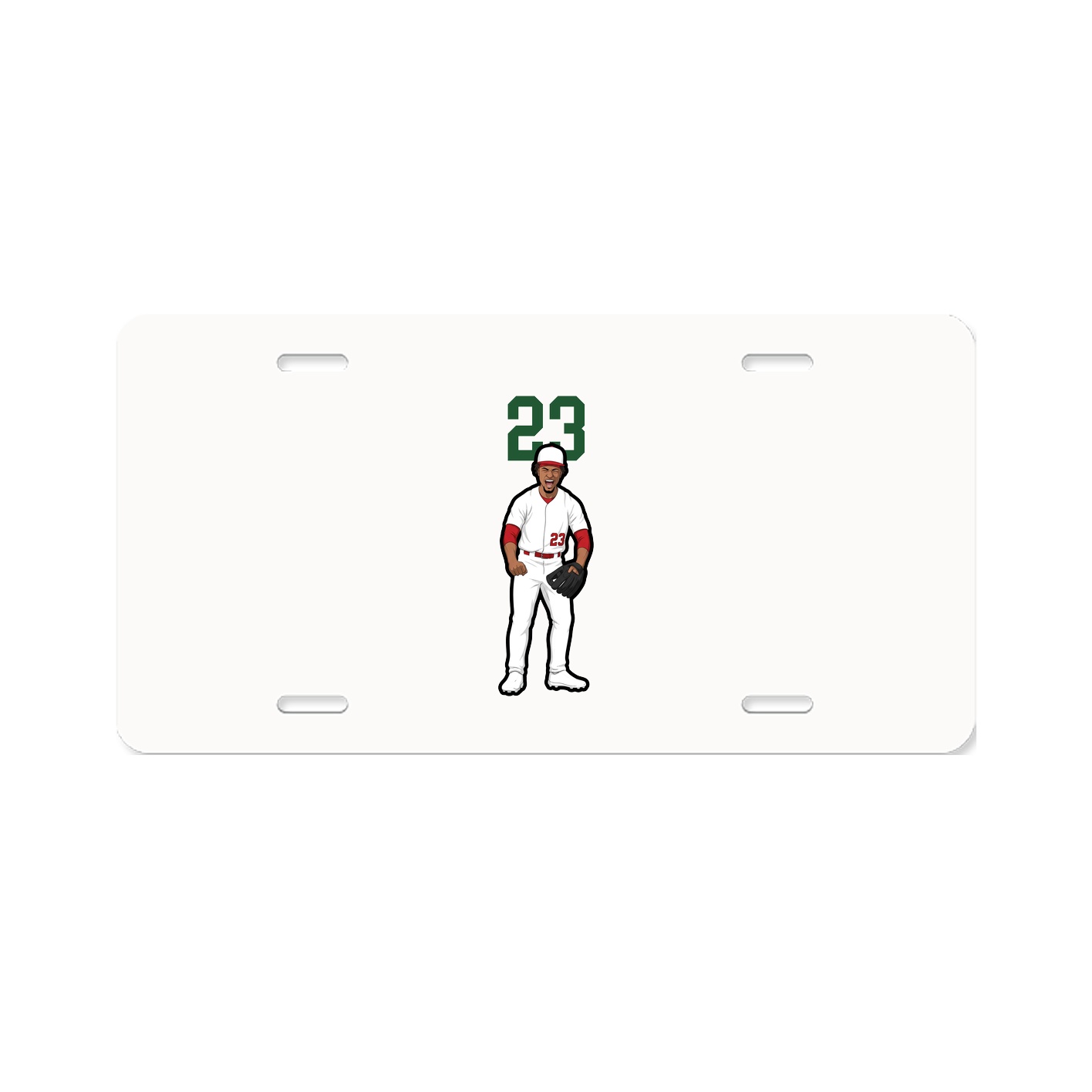 License Plate — Number Top in Classic