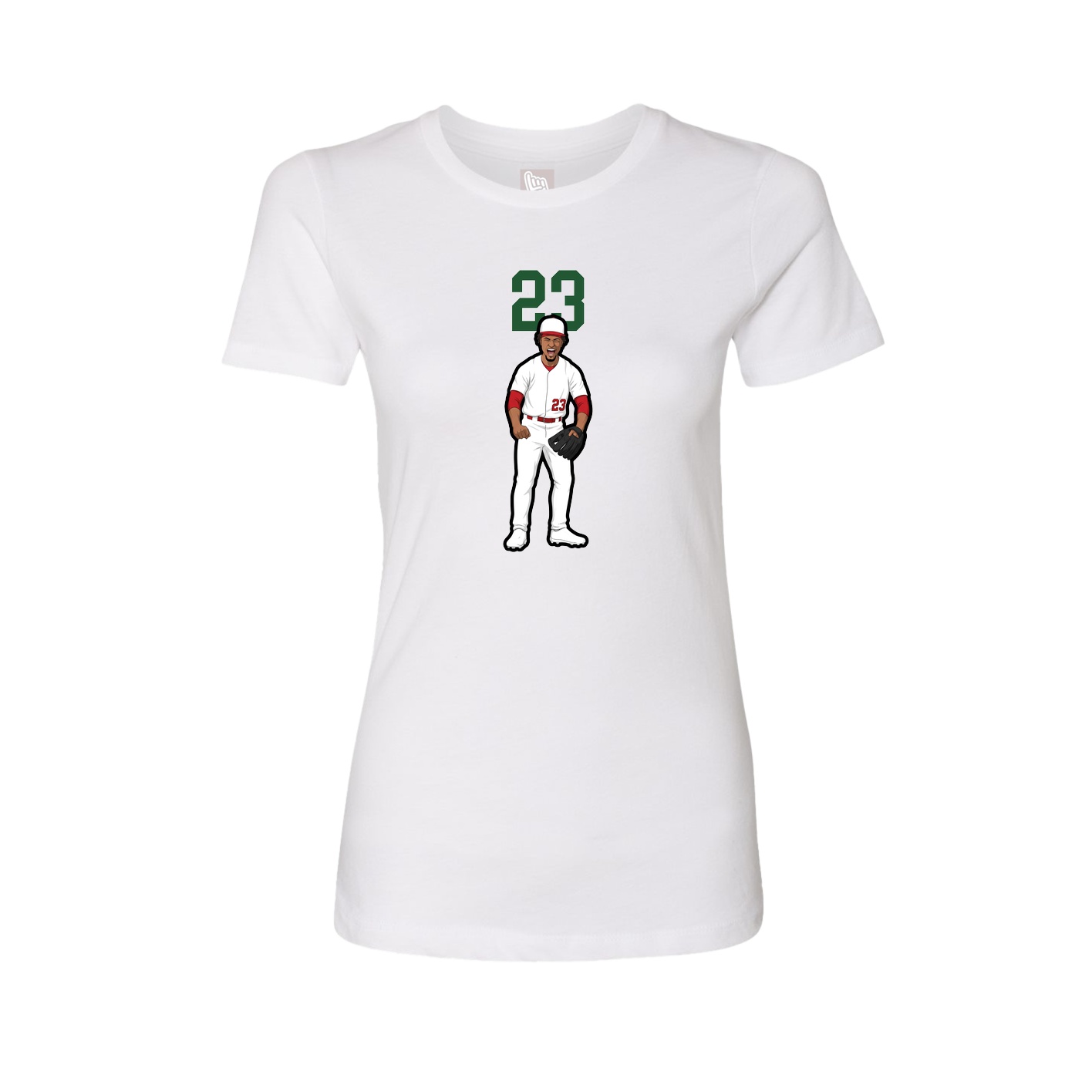 Fitted Women's Tee — Number Top in White
