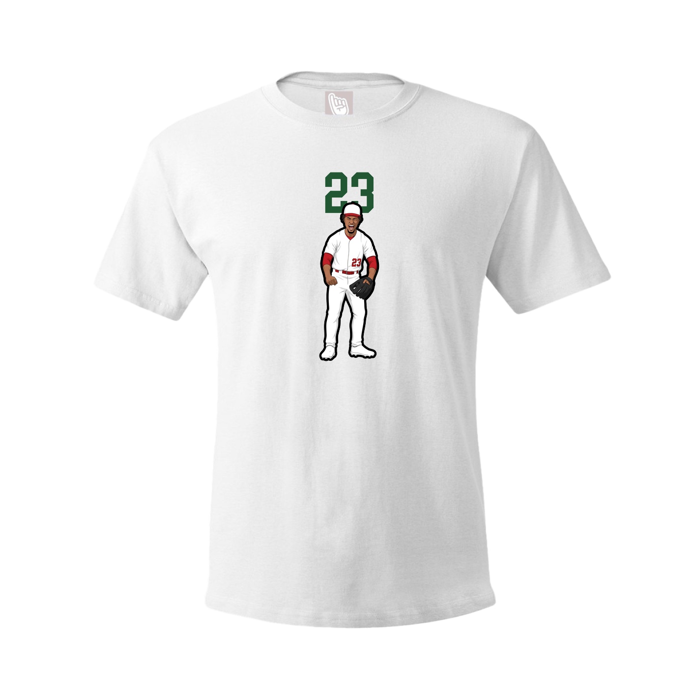 Youth Tee — Number Top in White
