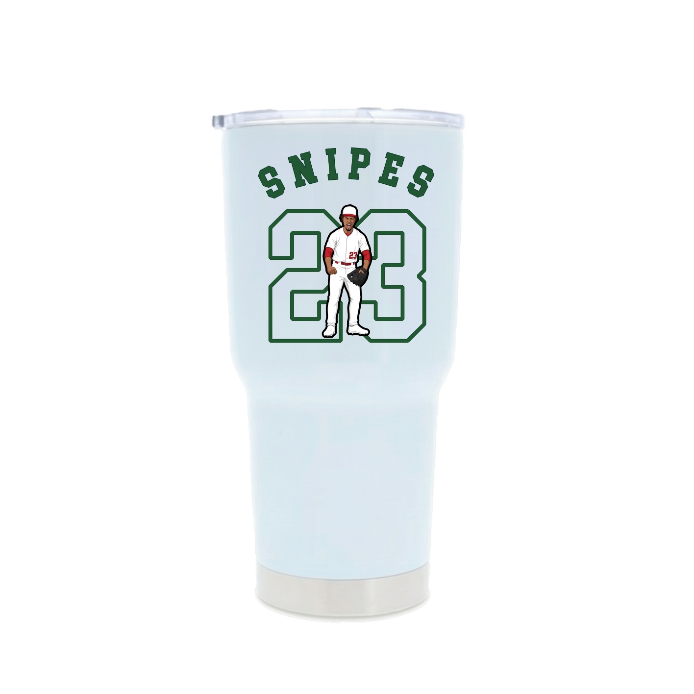 30oz Stainless Steel Tumbler — Shirsey Arch in White