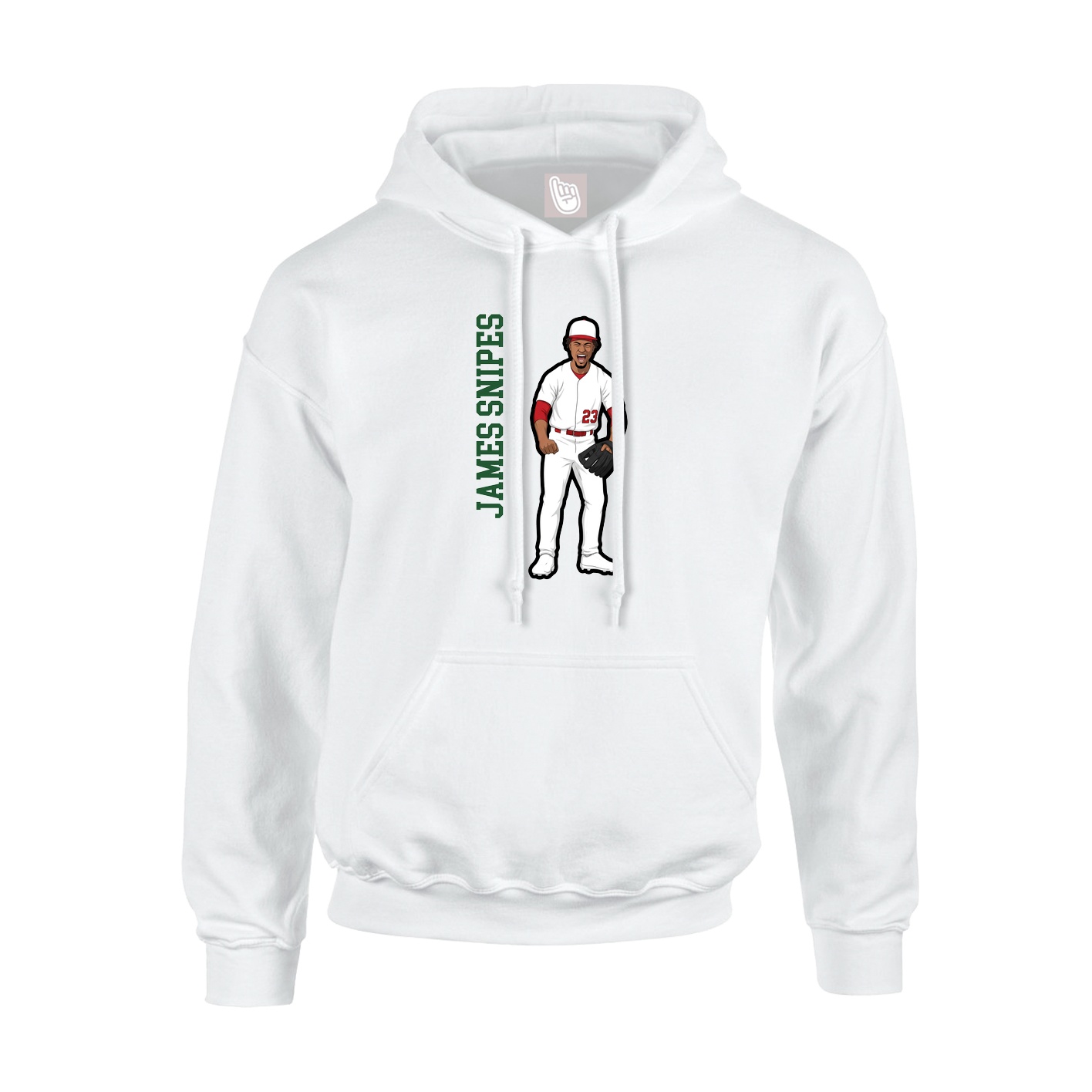 Hoodie — Name Vertical in White