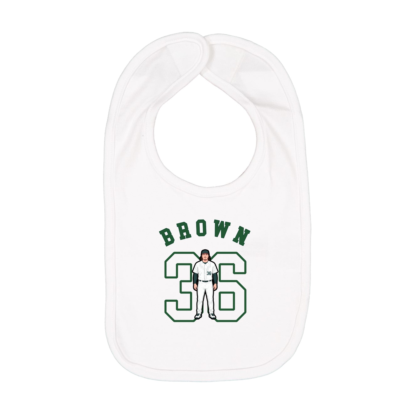 Infant Bib — Shirsey Arch in White