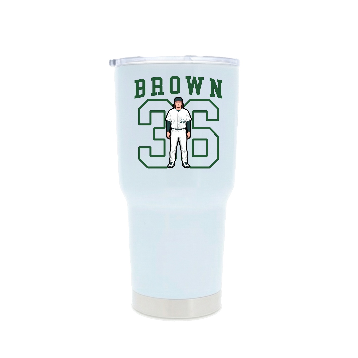 30oz Stainless Steel Tumbler — Shirsey in White