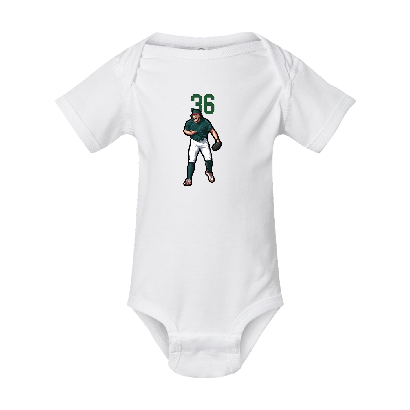 Baby Onesie — Number Top in White