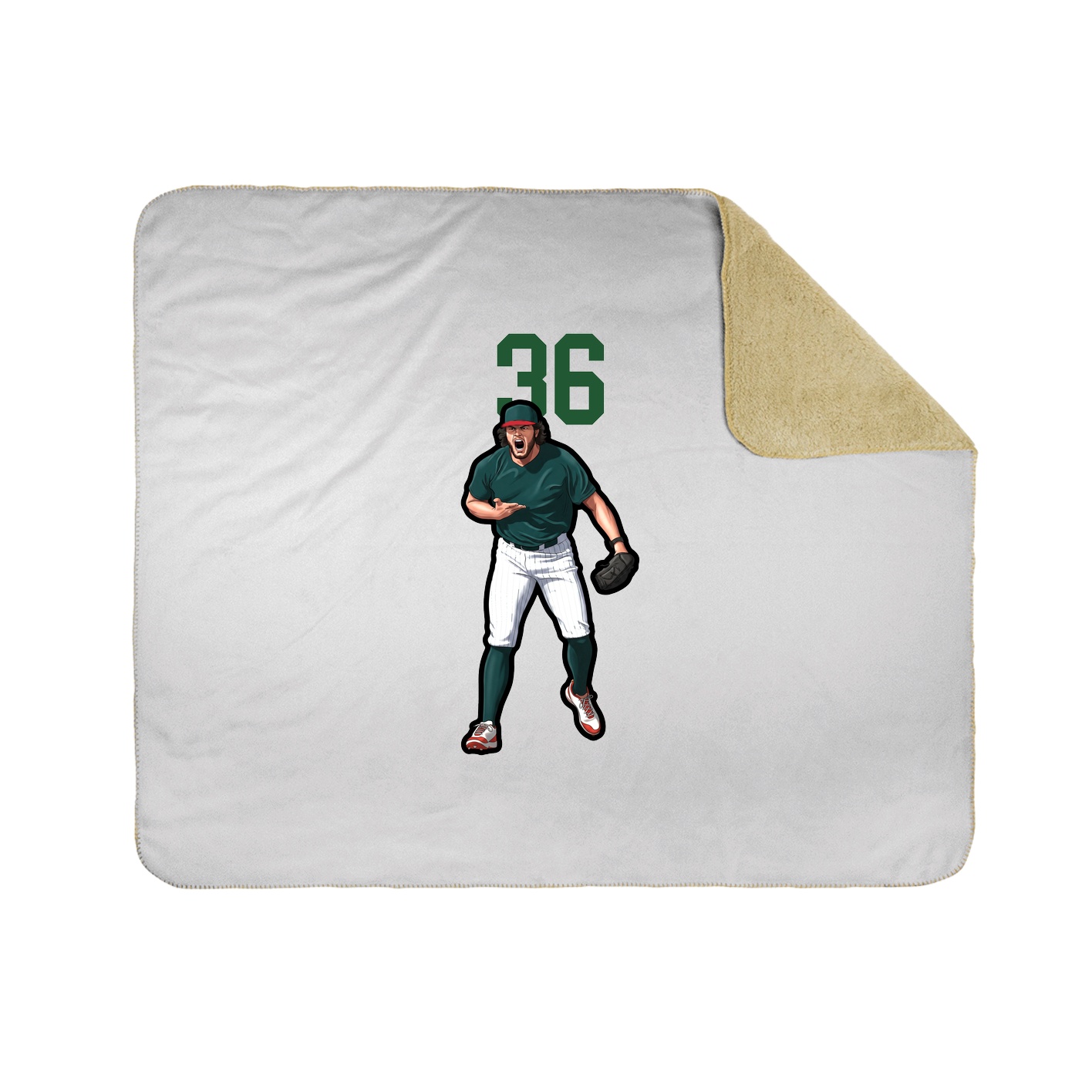 Throw Blanket — Number Top in White