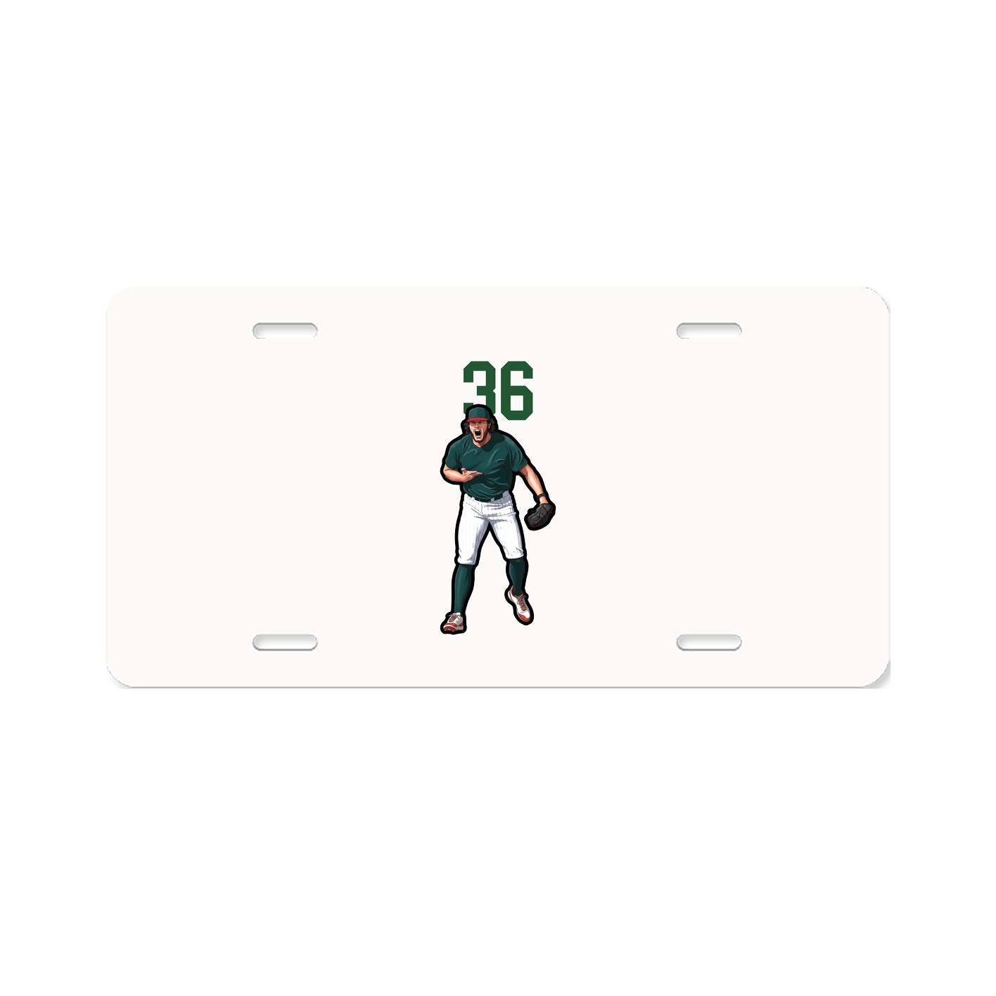 License Plate — Number Top in Classic