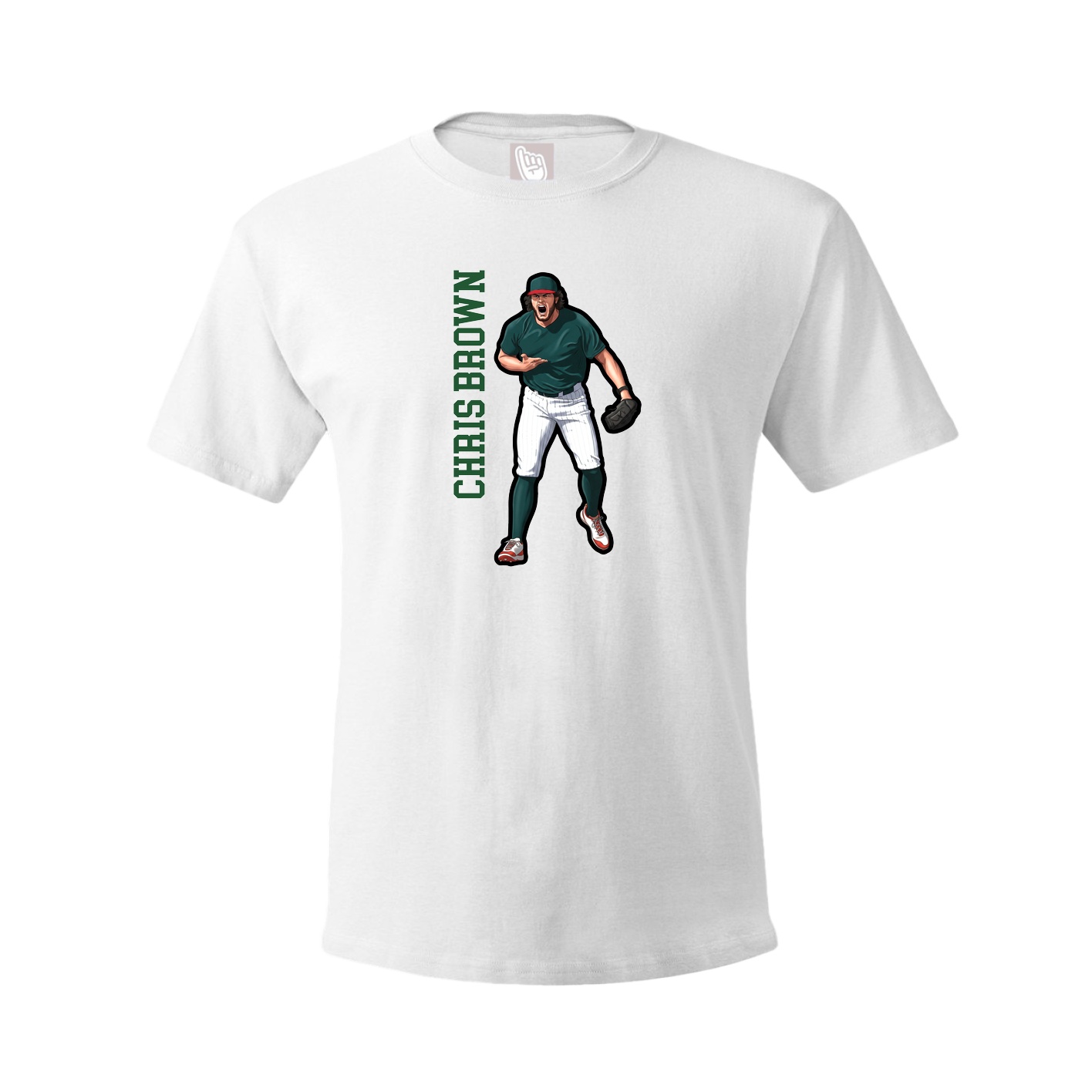 Tee — Name Vertical in White