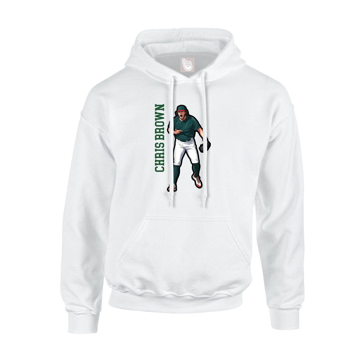 Youth Hoodie — Name Vertical in White