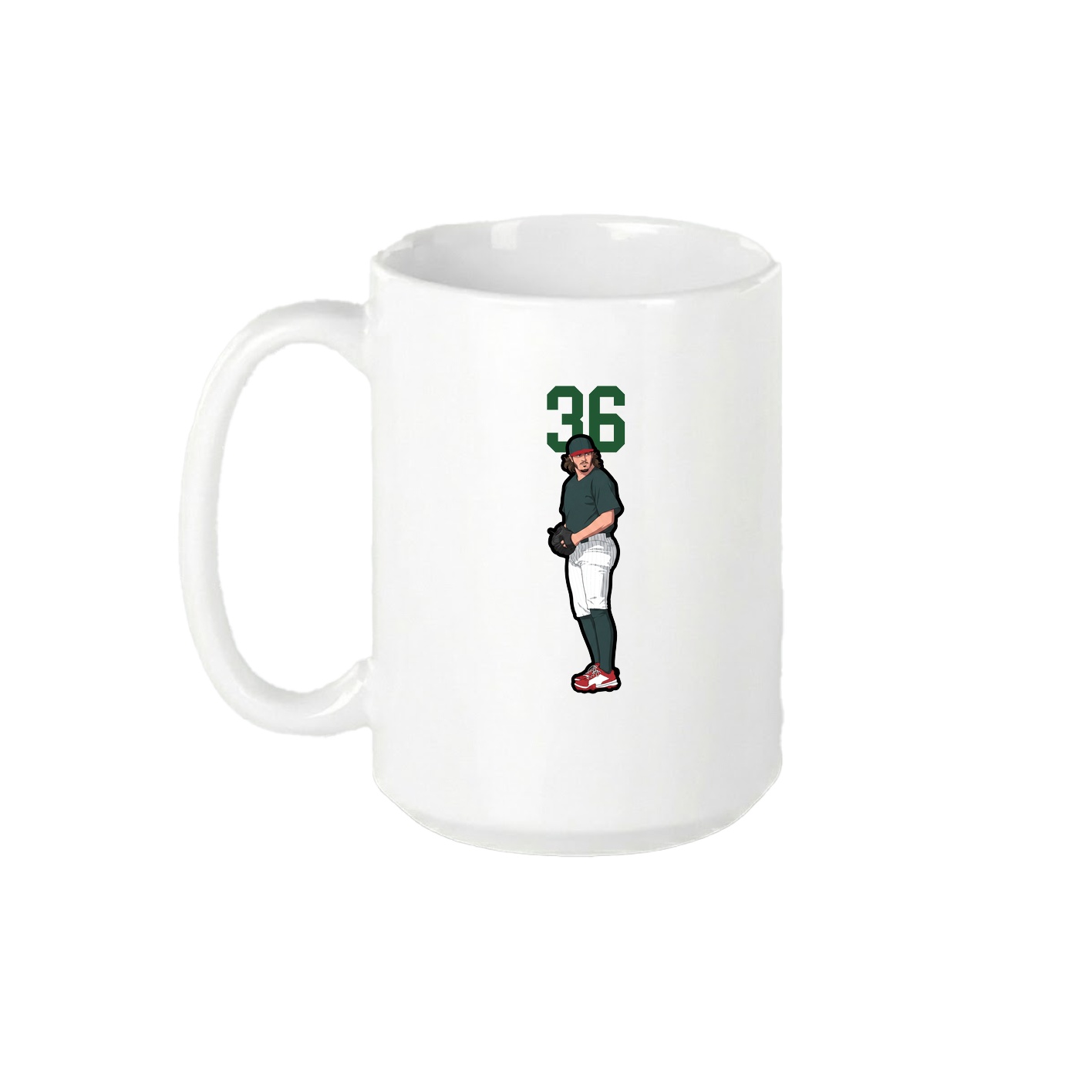 15oz Coffee Mug — Number Top in White