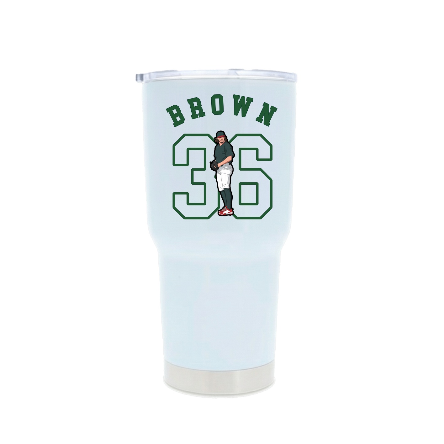 30oz Stainless Steel Tumbler — Shirsey Arch in White